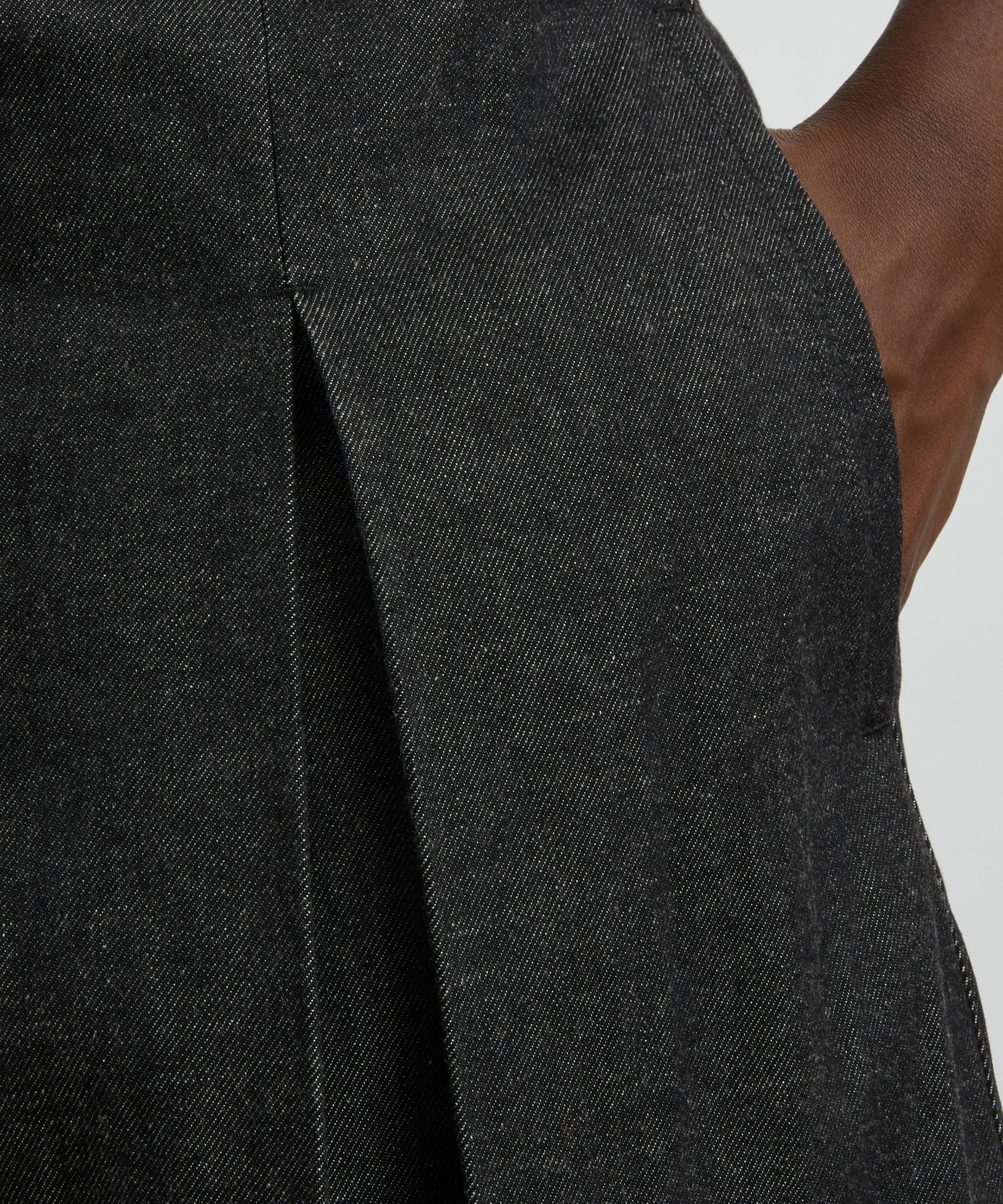 Box Pleat Denim Trousers - 5