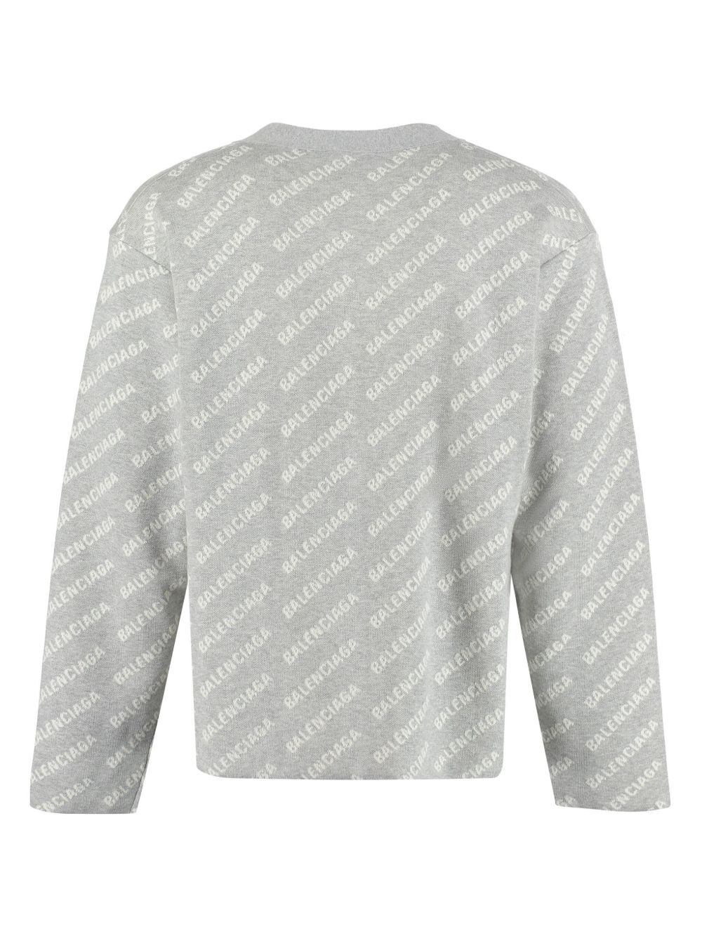 logo-print button-up cardigan - 2
