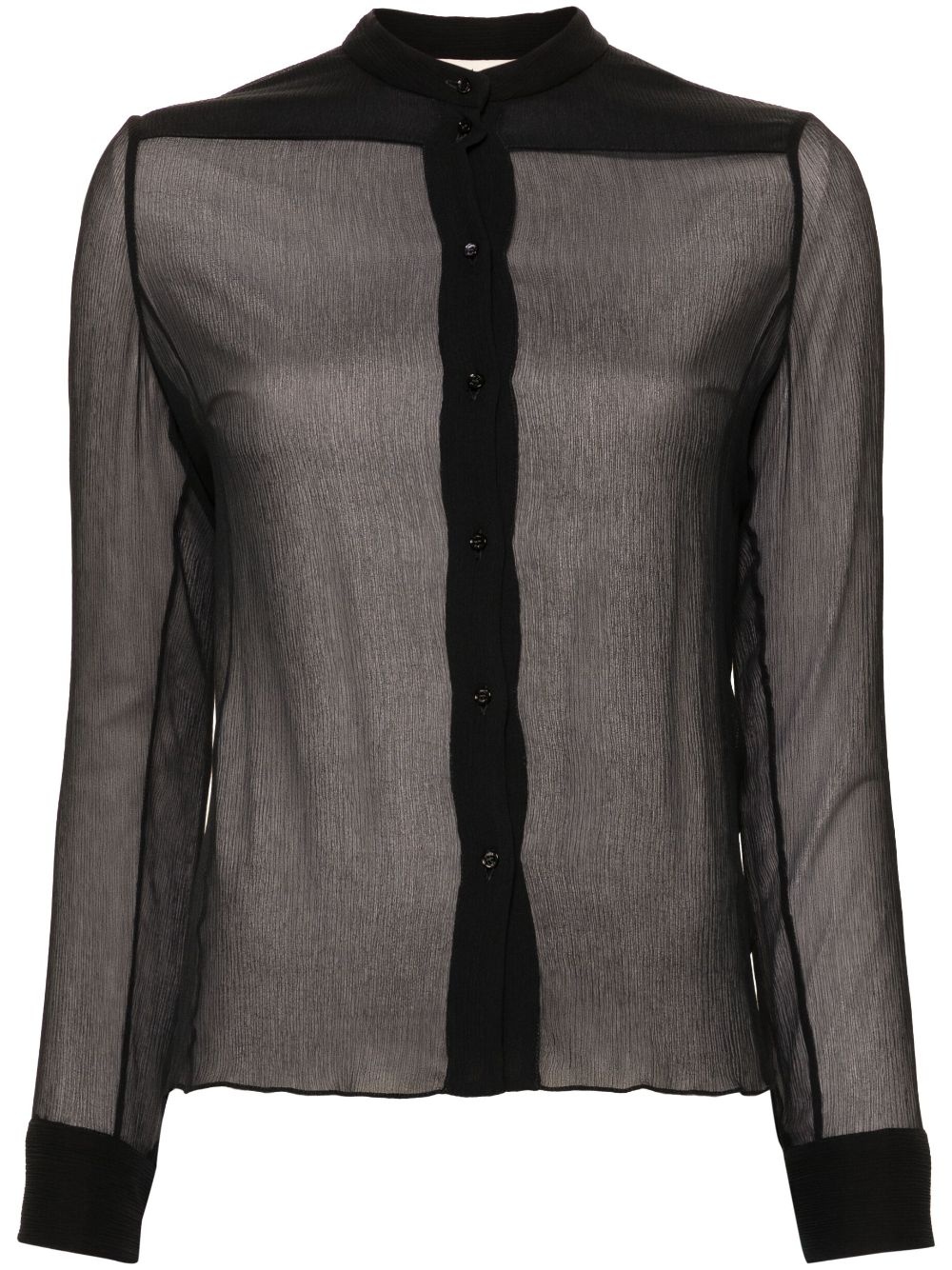 chiffon-crepe silk shirt - 1