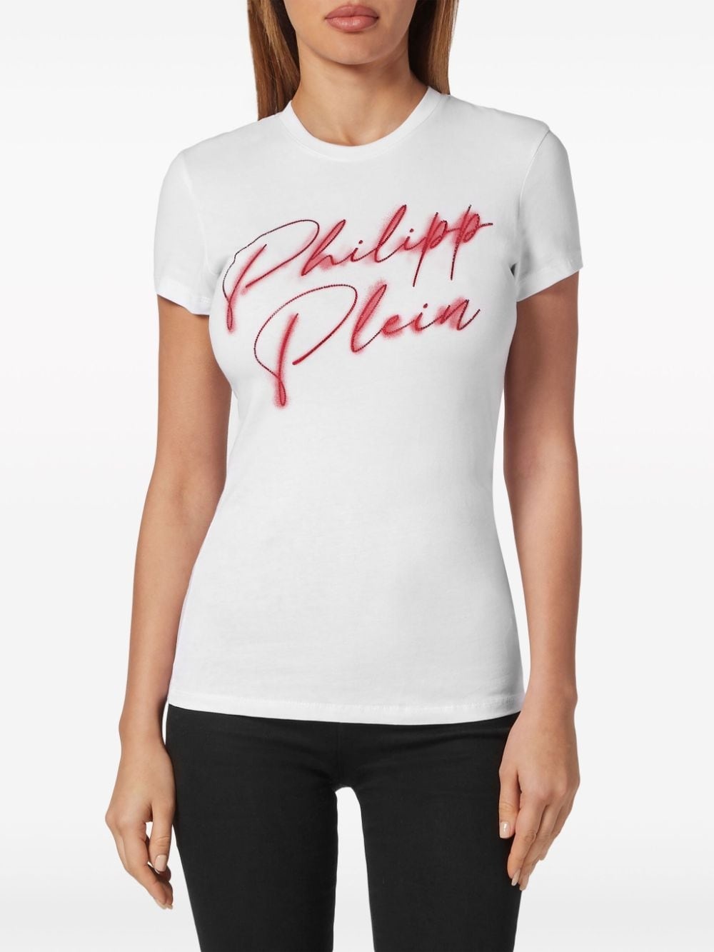logo-embellished cotton T-shirt - 3