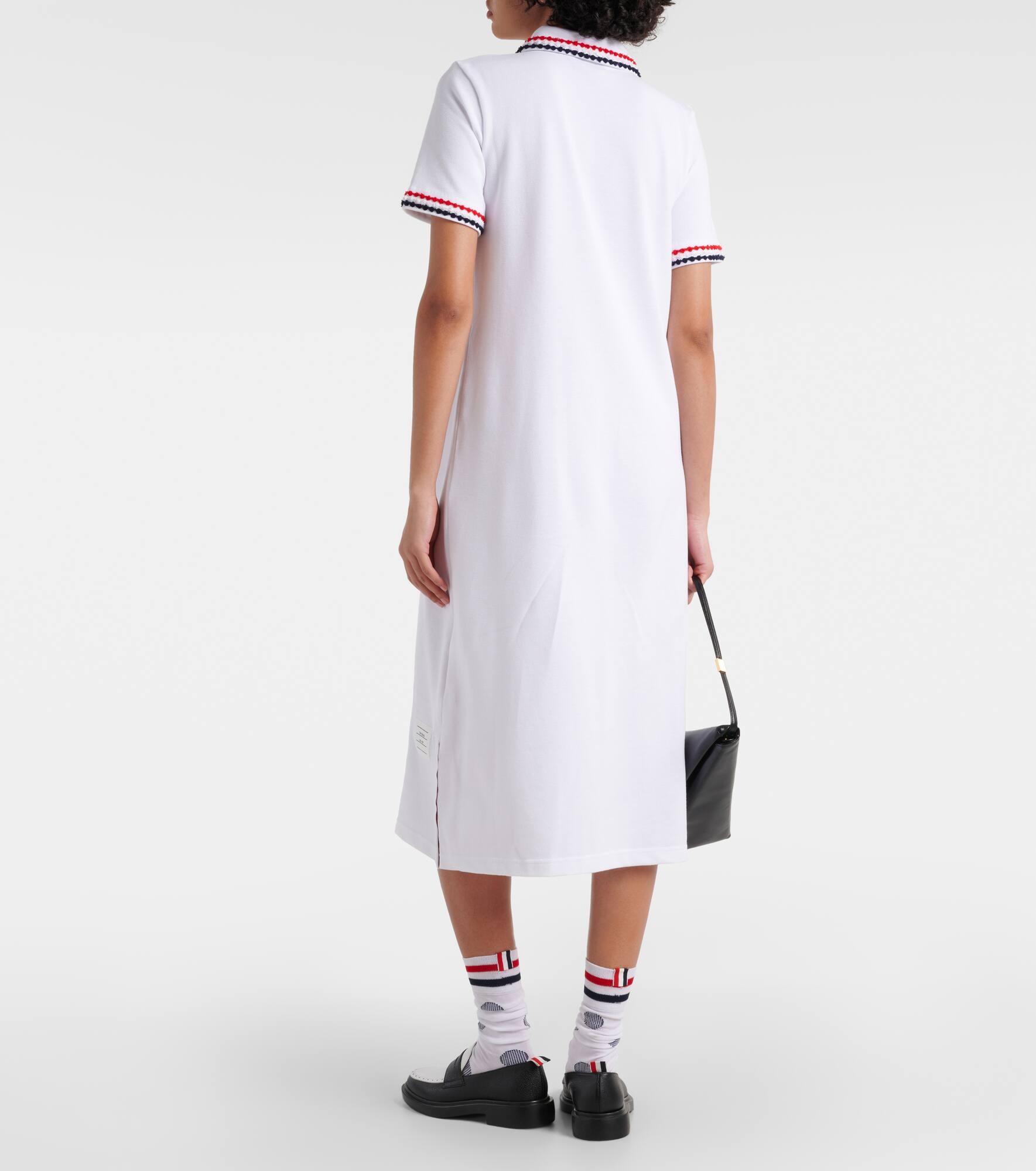 Cotton piqué midi dress - 3