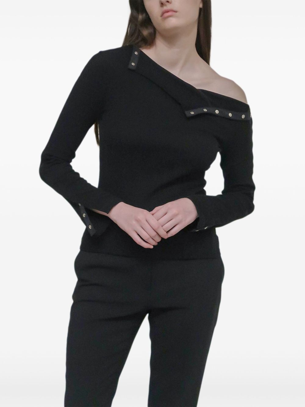 snap turtleneck top - 5