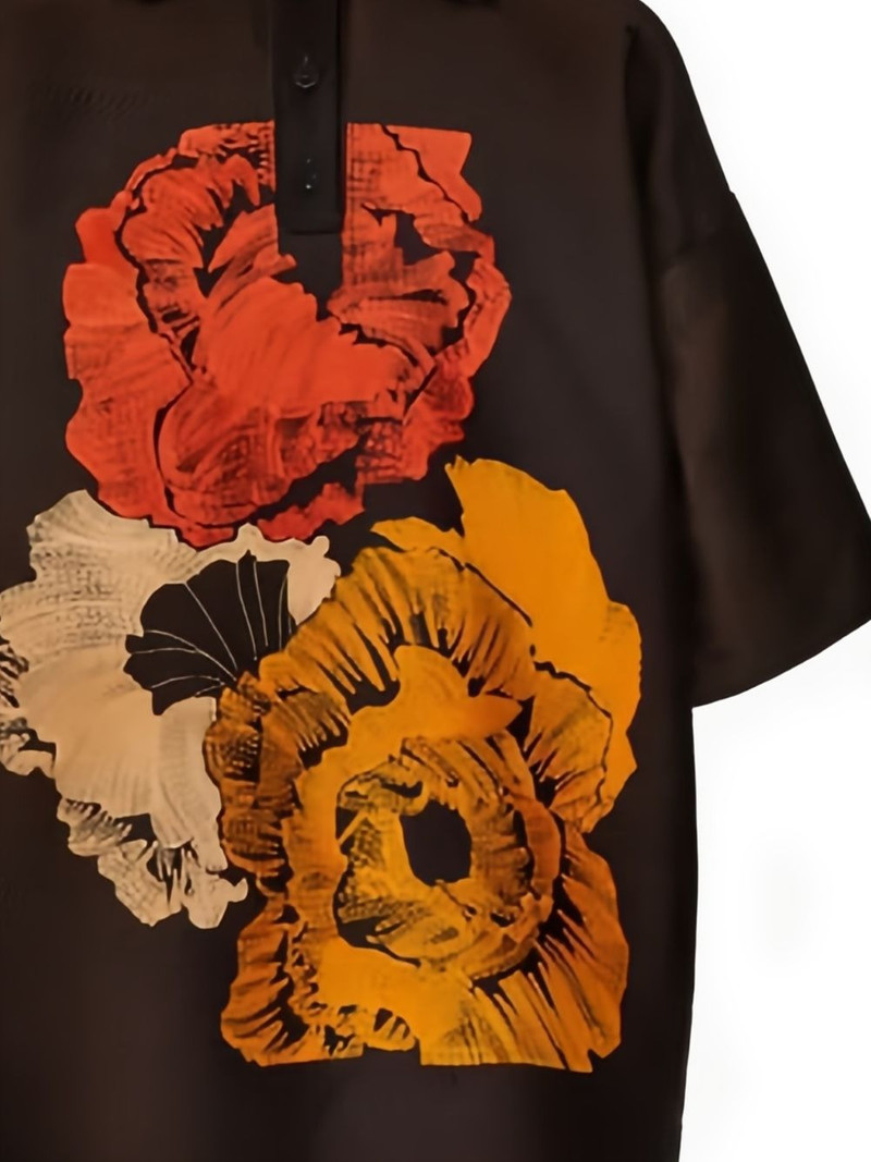 FERRAGAMO floral polo shirt outlook