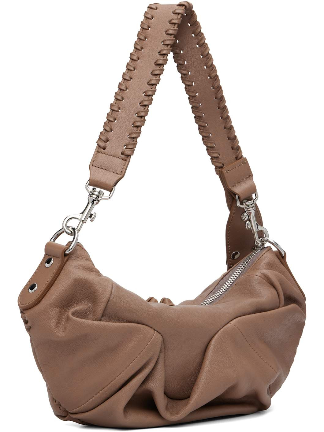 Taupe Agnes Small Shoulder Bag - 3