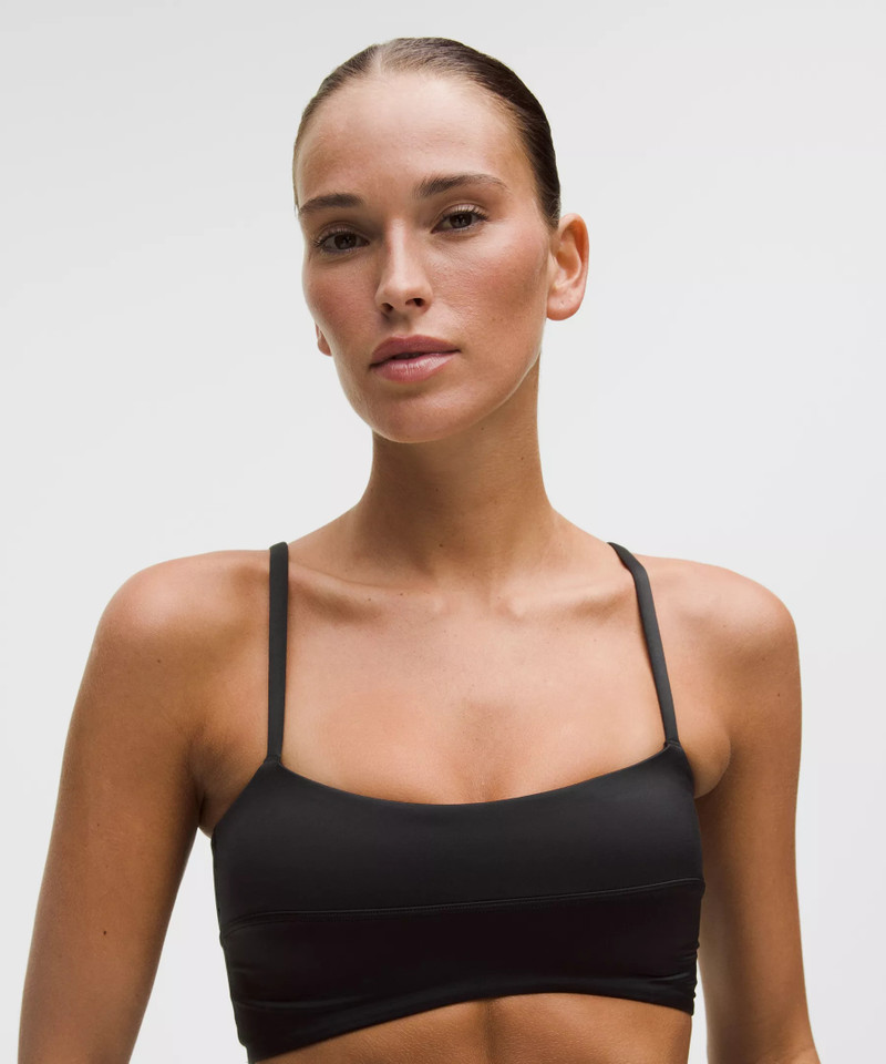 Satin Spaghetti-Strap Yoga Bra *Light Support, A/B Cup 4