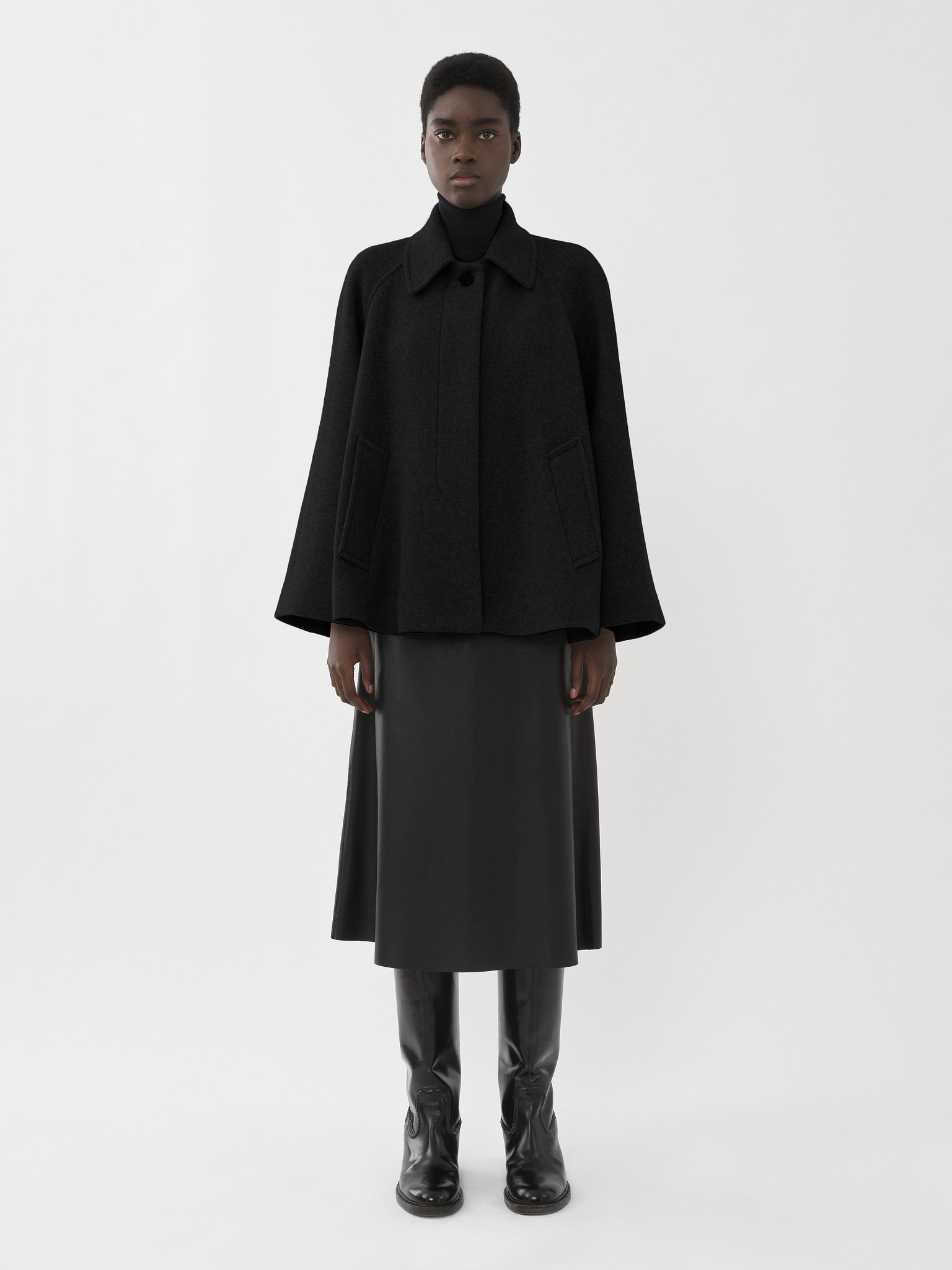 SHORT CAPE COAT - 2