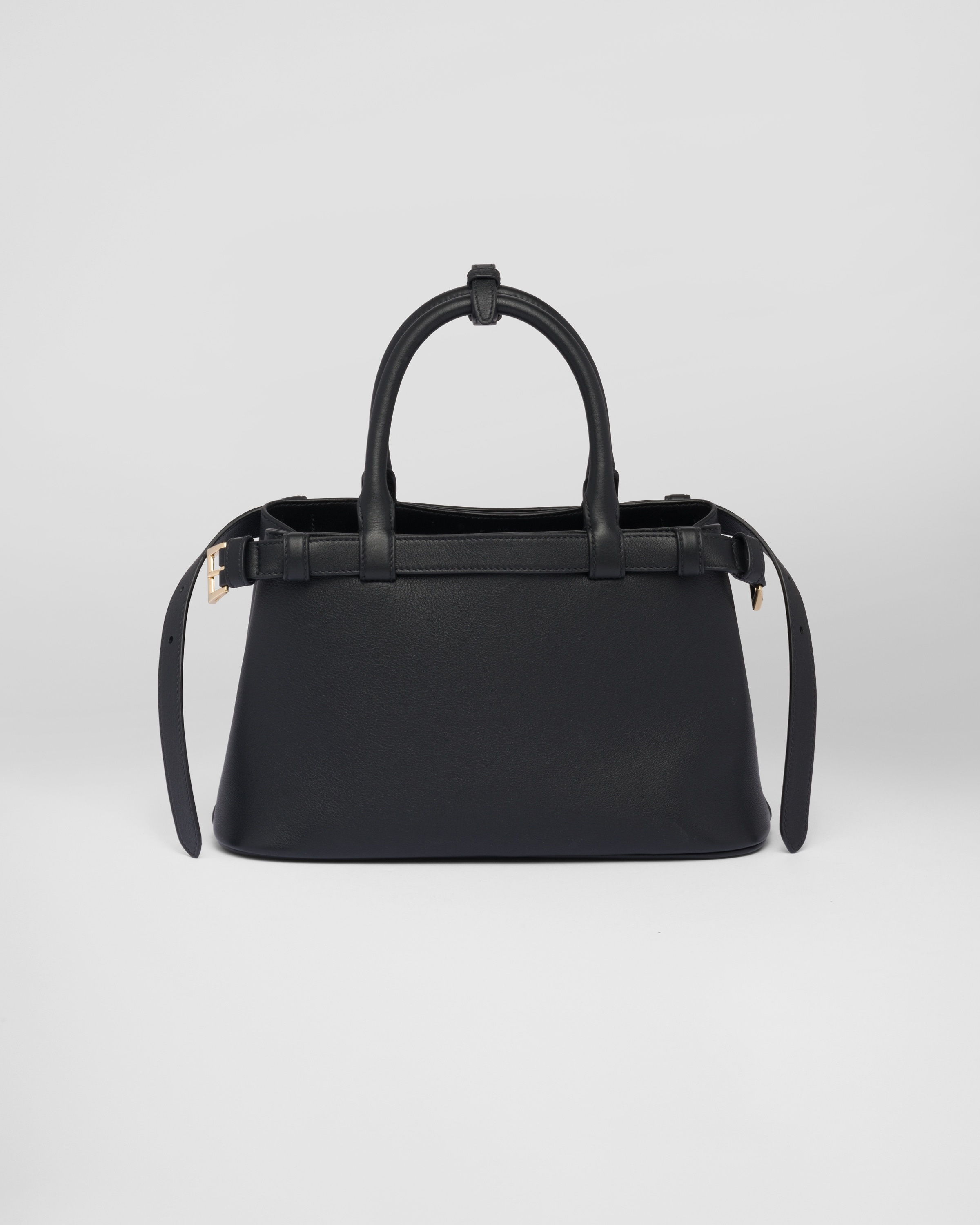 Prada Buckle small leather handbag with double belt - 3