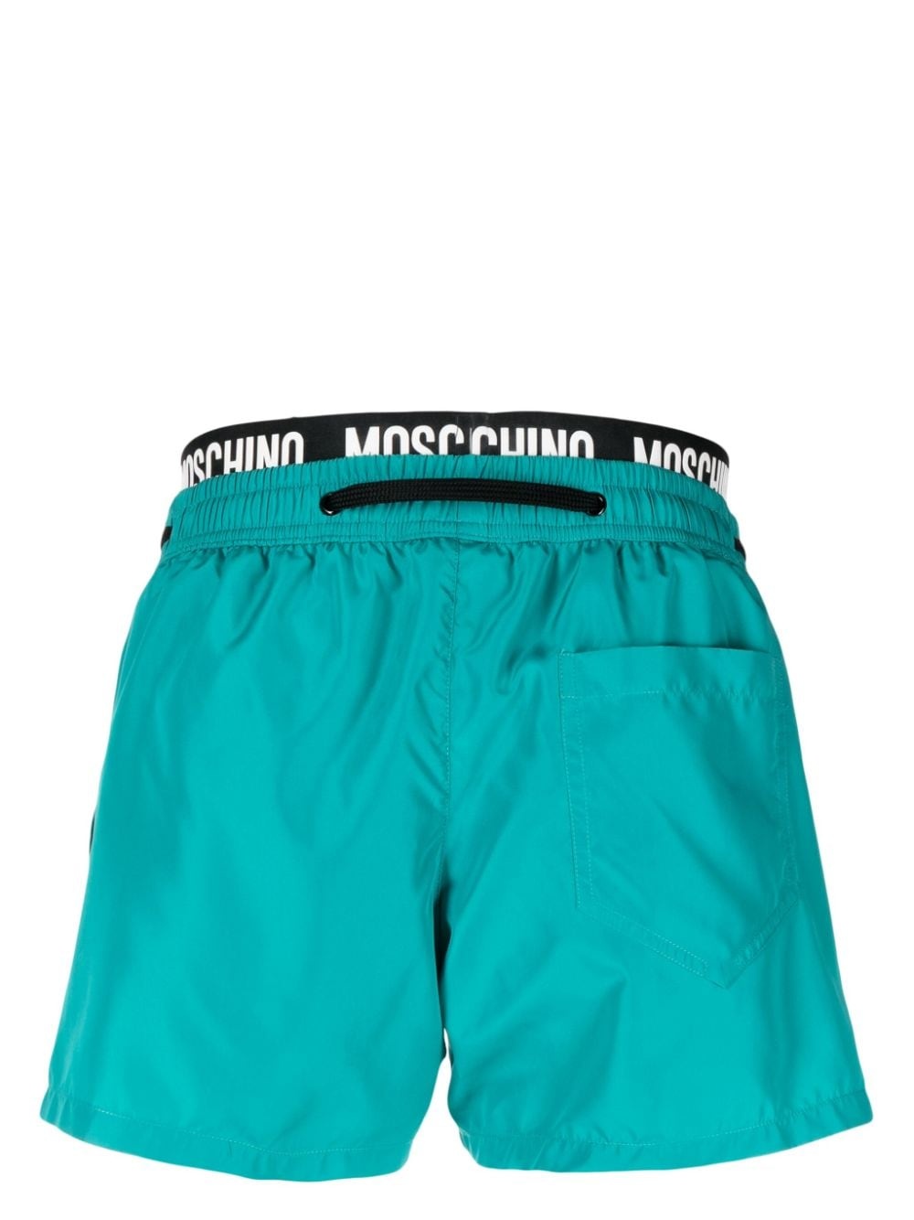 logo-waistband beach shorts - 2