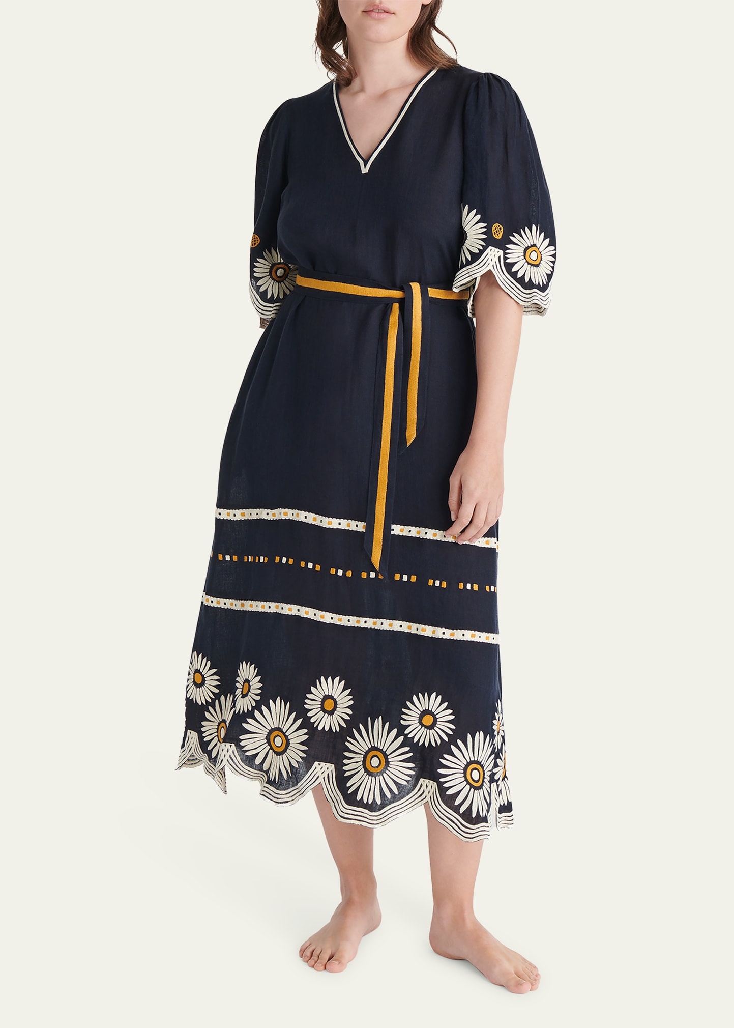 Hortense Embroidered Midi Dress - 2