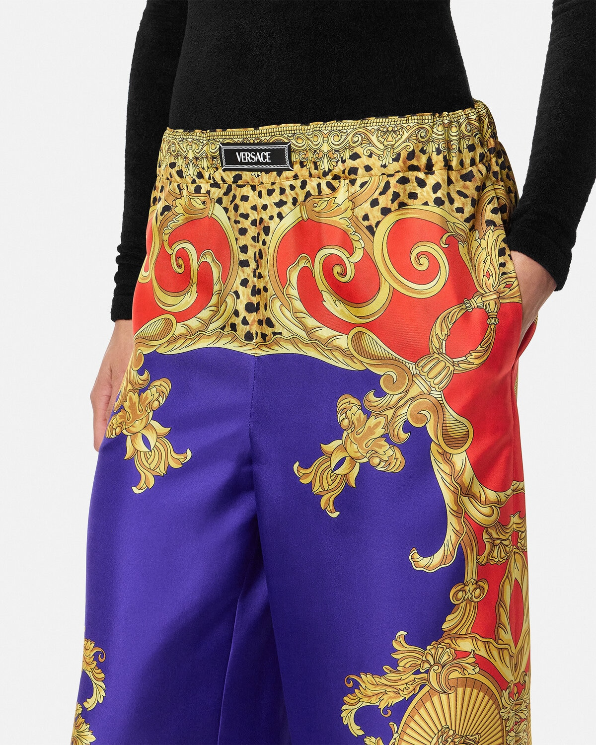 Cheetah Barocco Silk Pants - 3