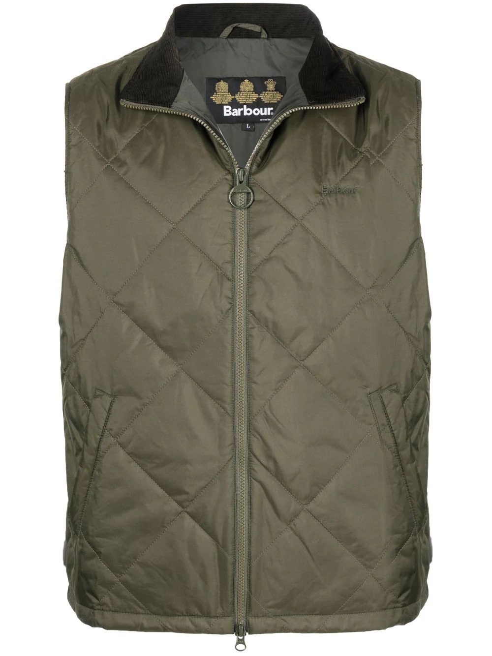 quilted zip gilet - 1