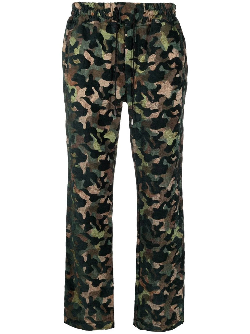 camouflage-print straight leg trousers 1