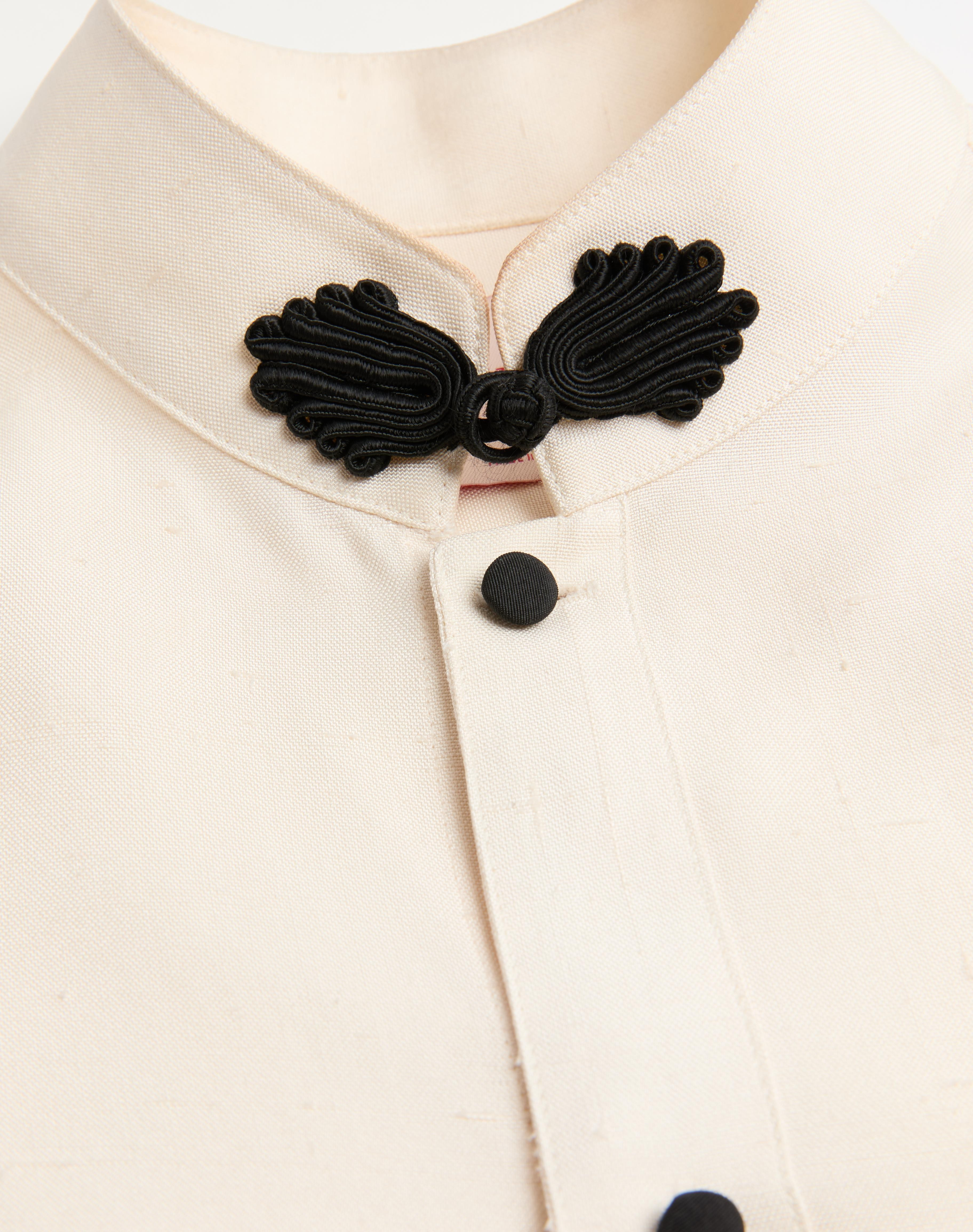 SILK SHANTUNG SHIRT WITH TOGGLE - 8