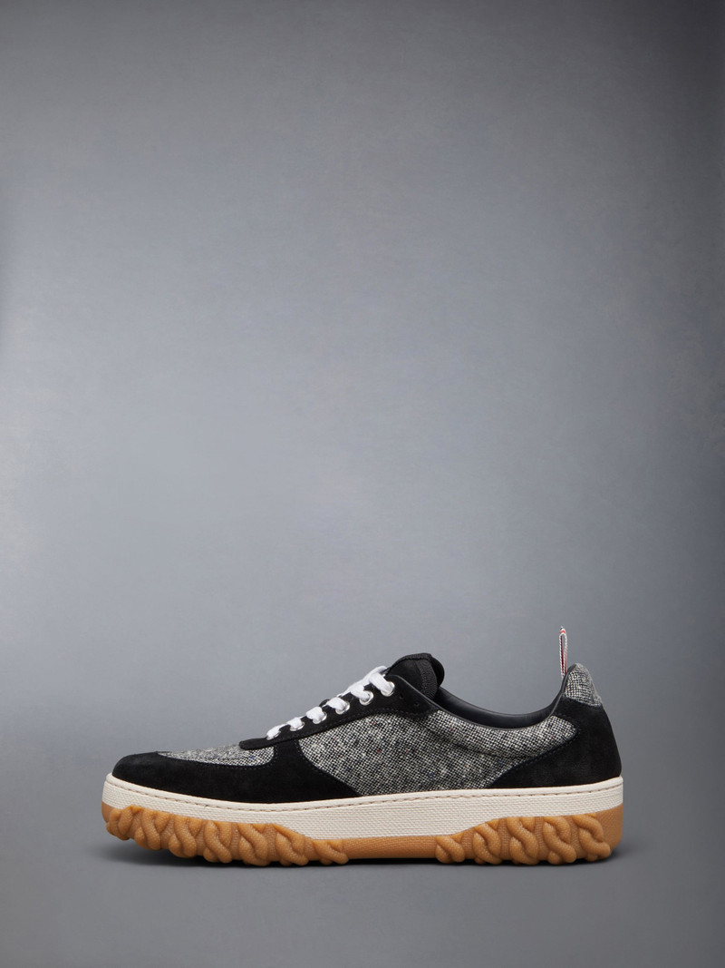 Donegal Tweed Cable Knit Sole Letterman Trainer 3