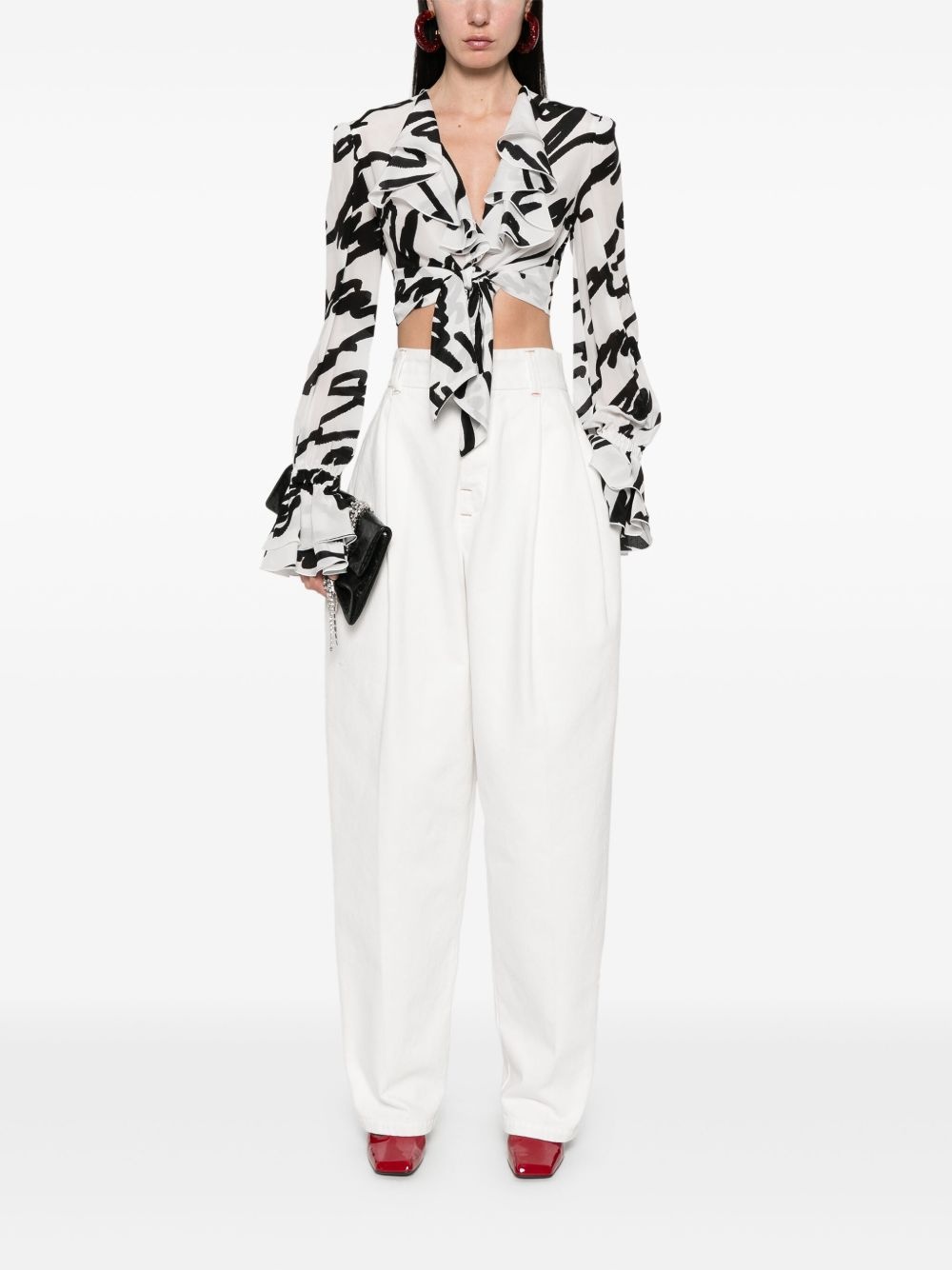 Love Letter-print blouse - 2