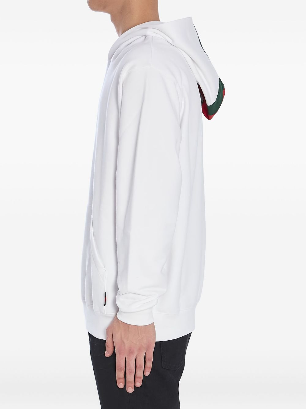 hooded stripe sweatshirt - 3