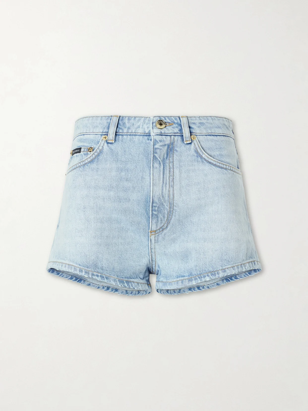 Cotton Denim Shorts - 1