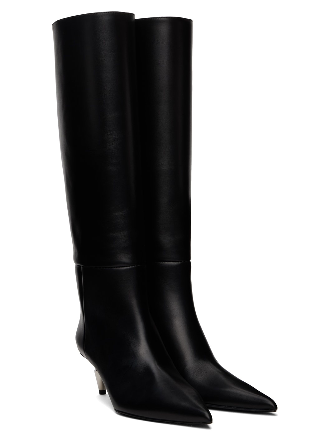 Black Spike Tall Boots - 4