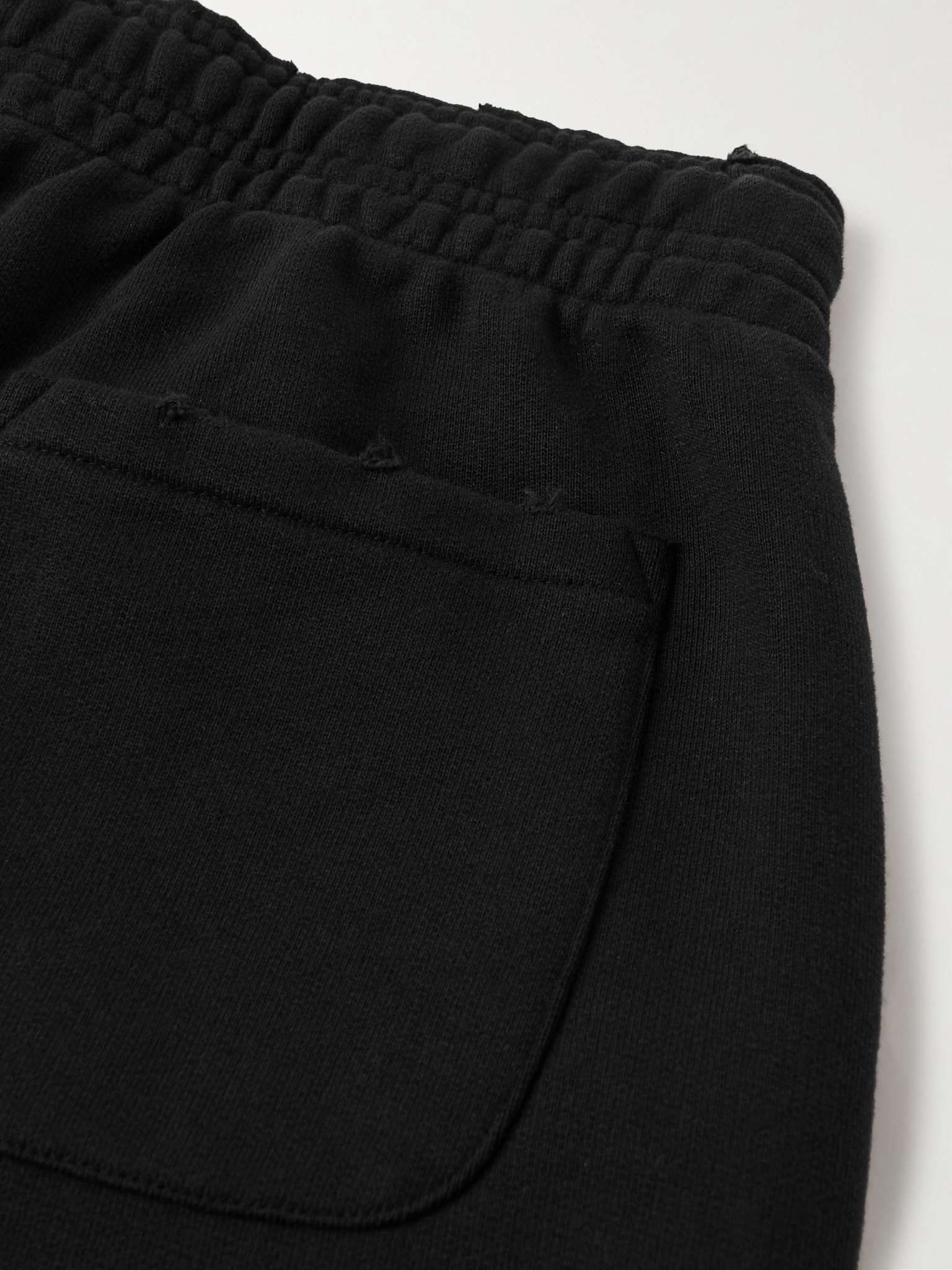 Straight-Leg Distressed Cotton-Blend Jersey Sweatpants - 5