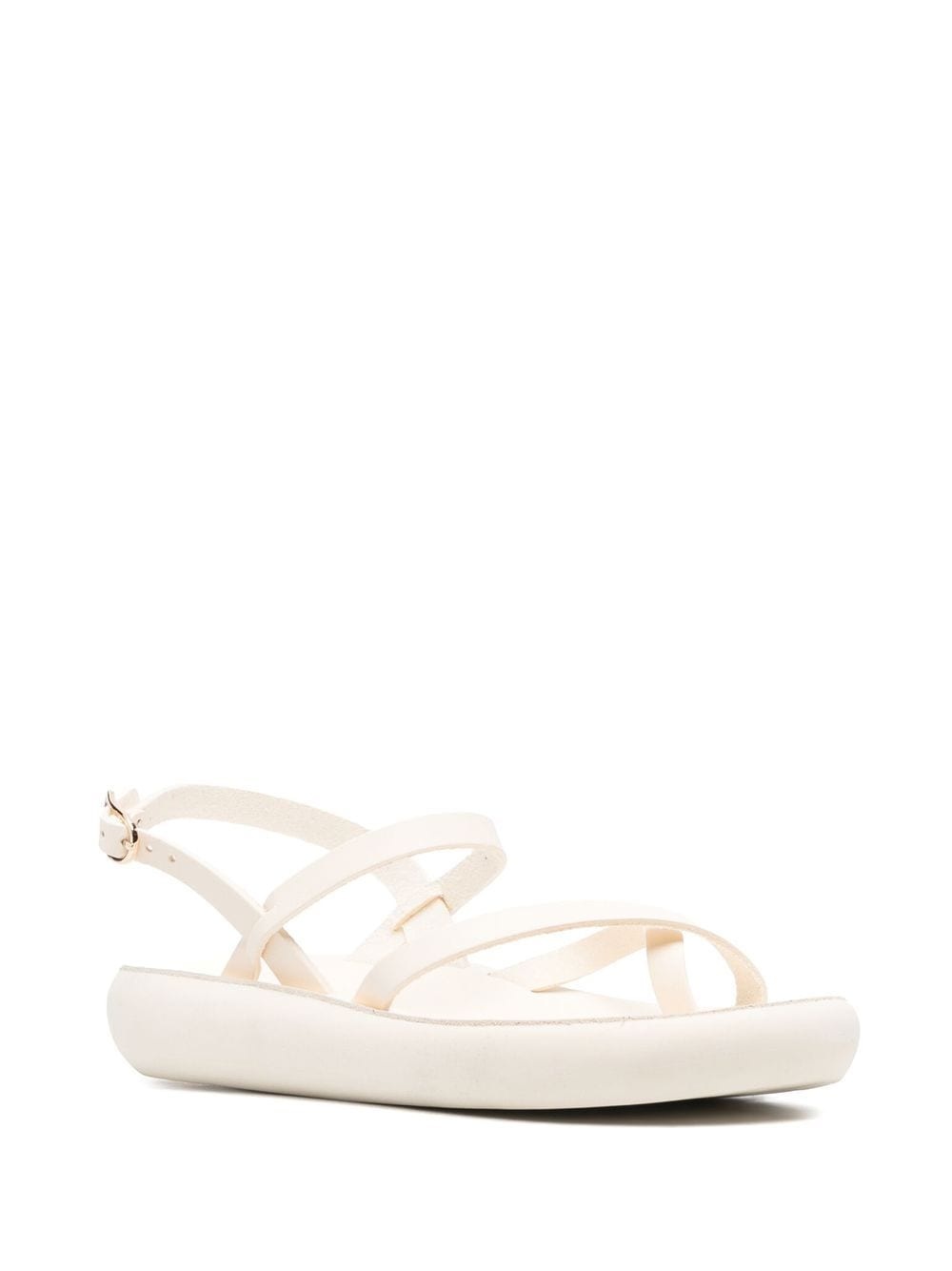 crossover-strap leather sandals - 2
