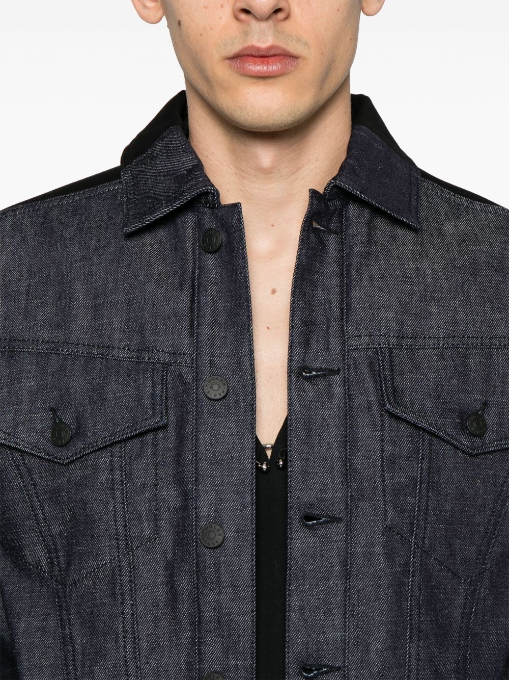 bi-color denim jacket - 5