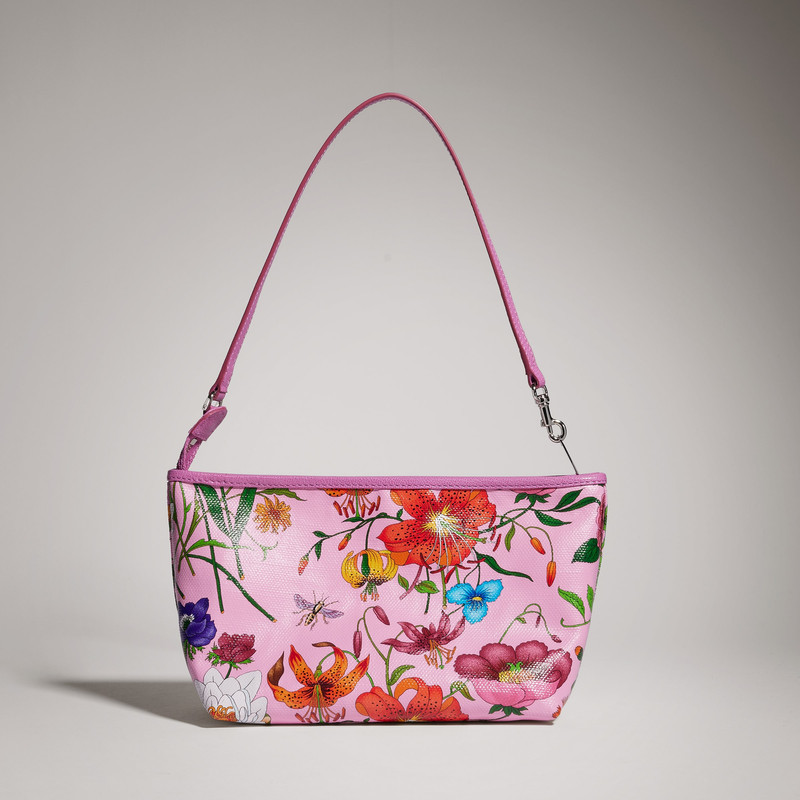 Flora-motif small pouch with strap 7