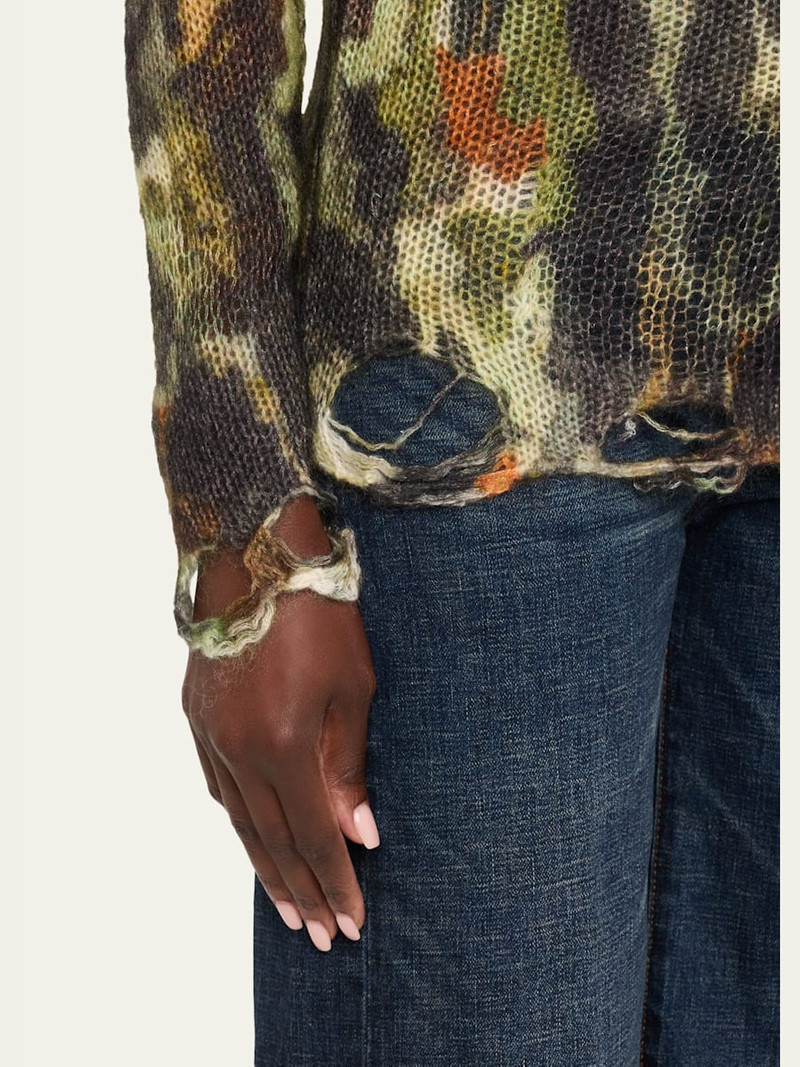 R13 Distressed Wool-Blend Boyfriend Sweater outlook