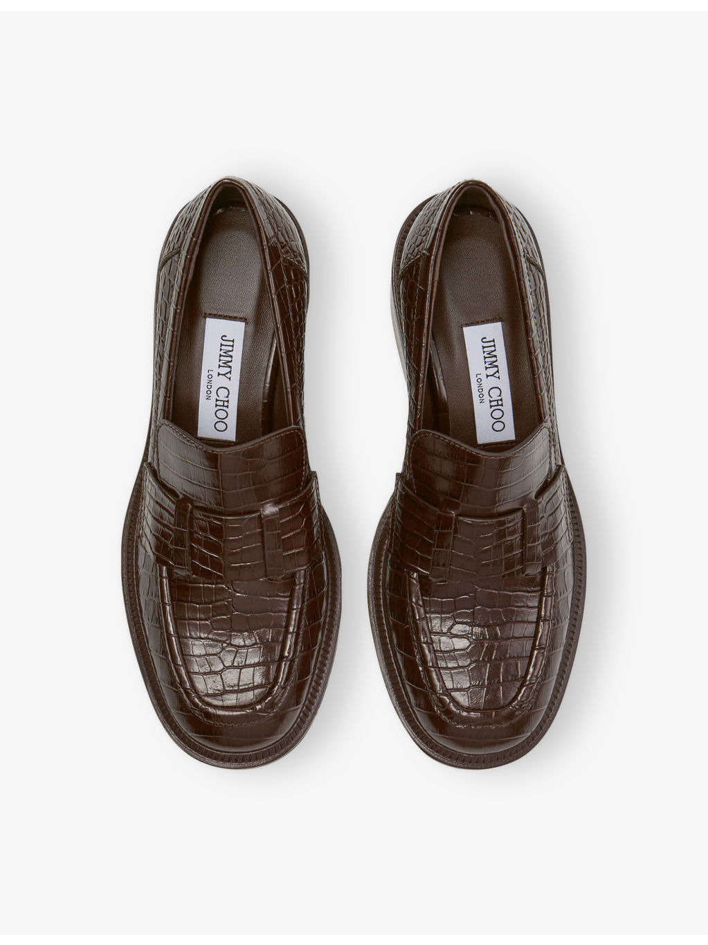 Tylor 60 Embossed Heeled Leather Loafers - 2