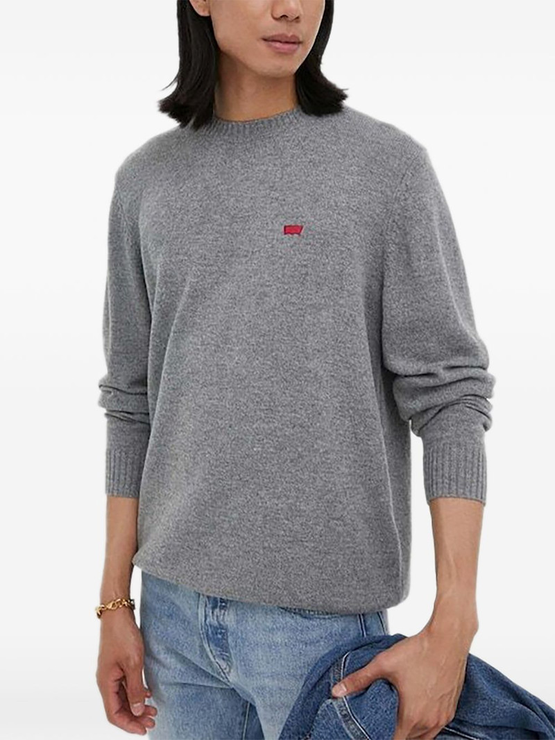 logo-patch crew-neck sweater 1