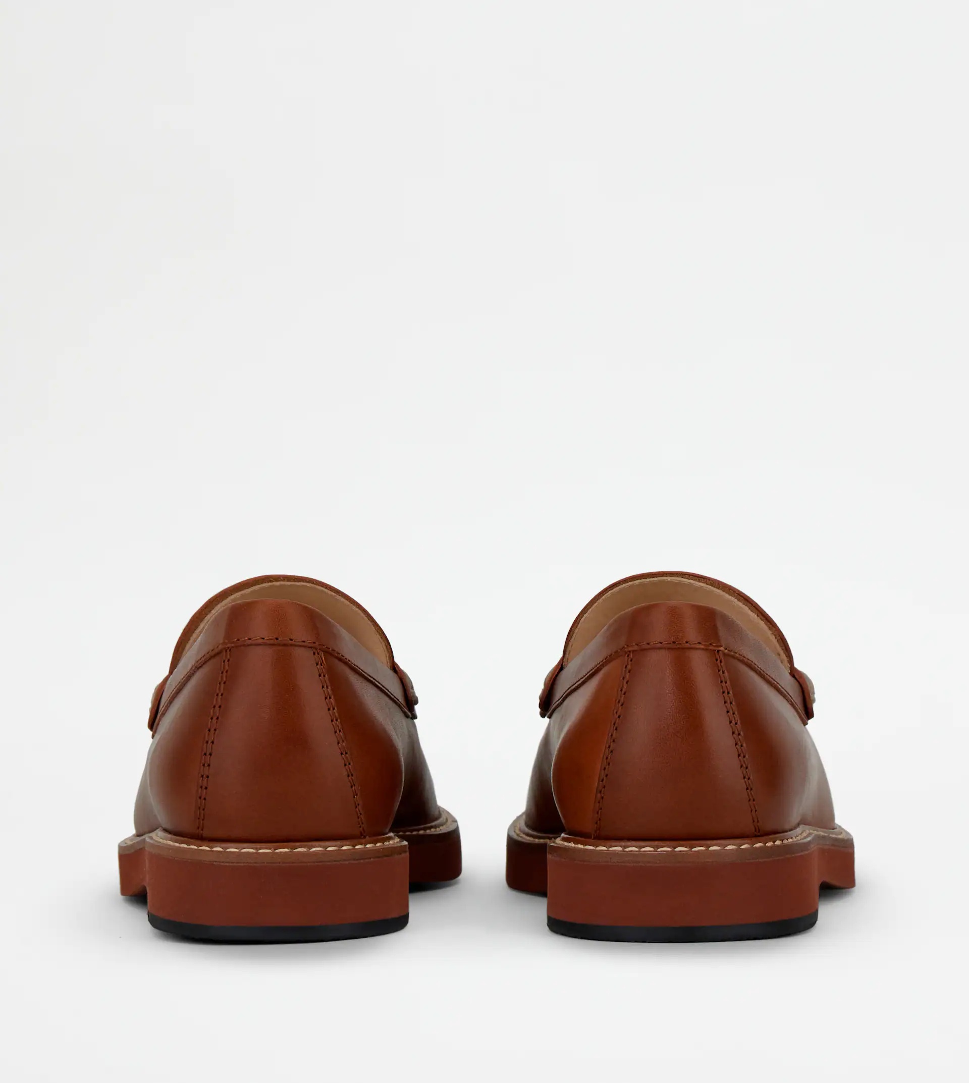 LOAFERS IN LEATHER - BROWN - 3