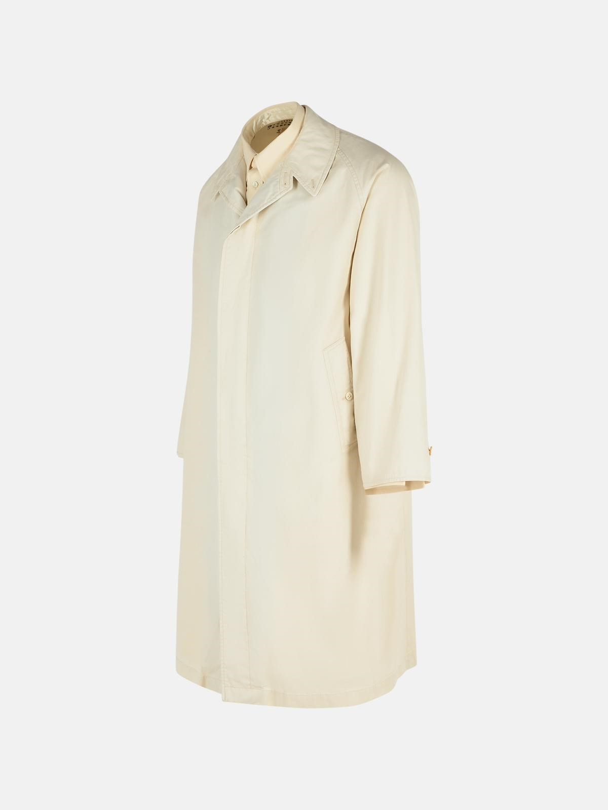 IVORY COTTON TRENCH COAT - 2