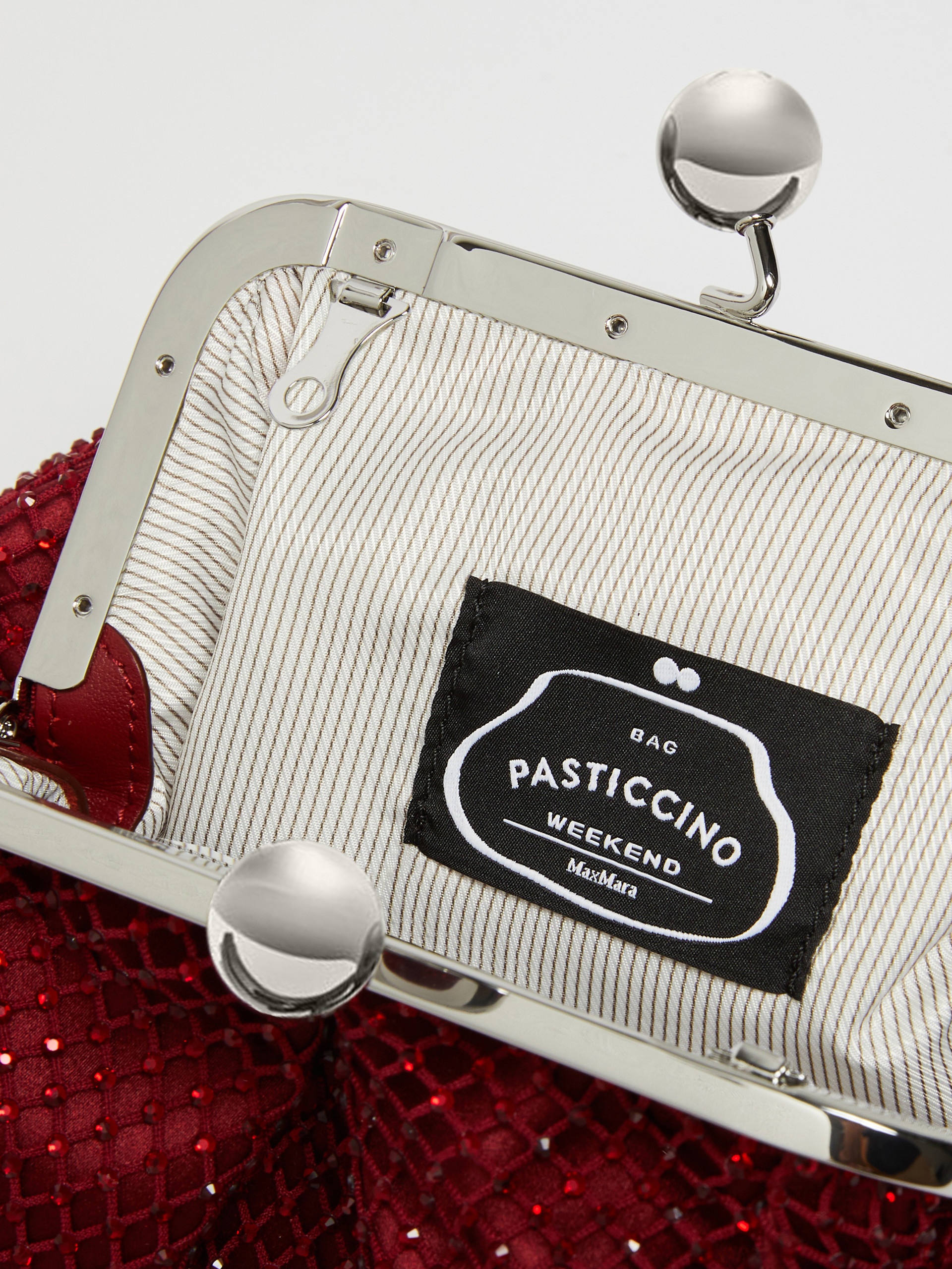 EDITA Small Pasticcino Bag in mesh and rhinestones - 6