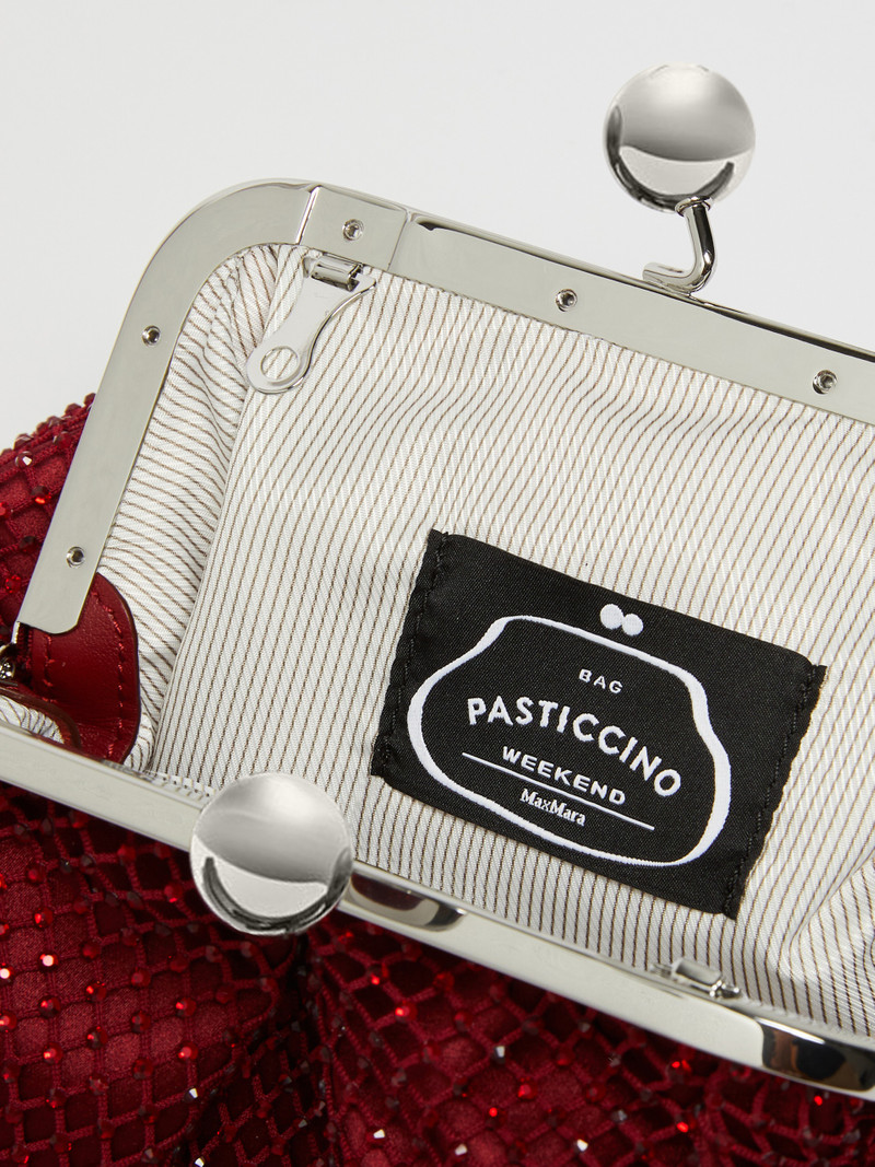 EDITA Small Pasticcino Bag in mesh and rhinestones 6