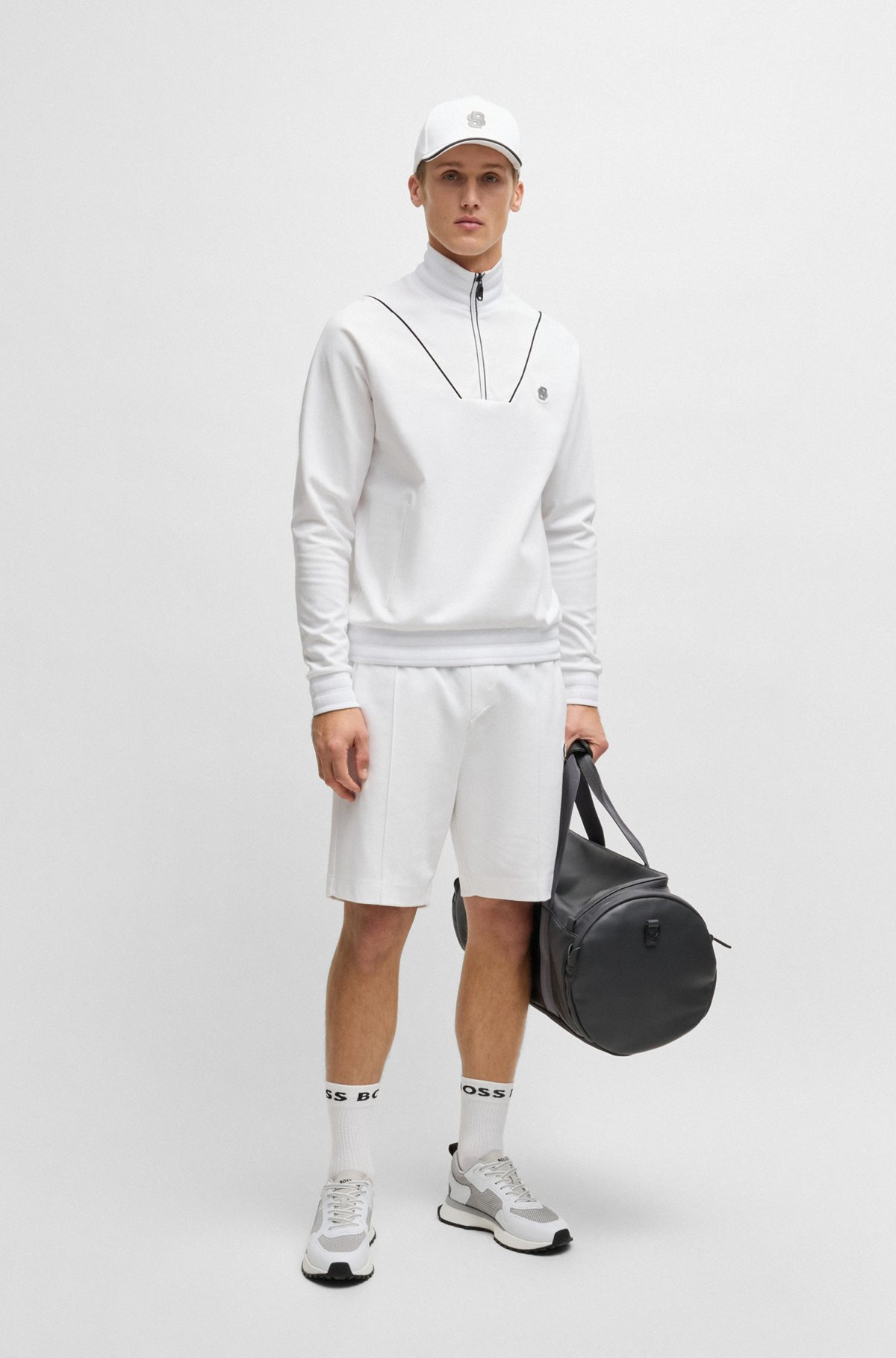 SHORTS WITH DOUBLE B MONOGRAM - 4