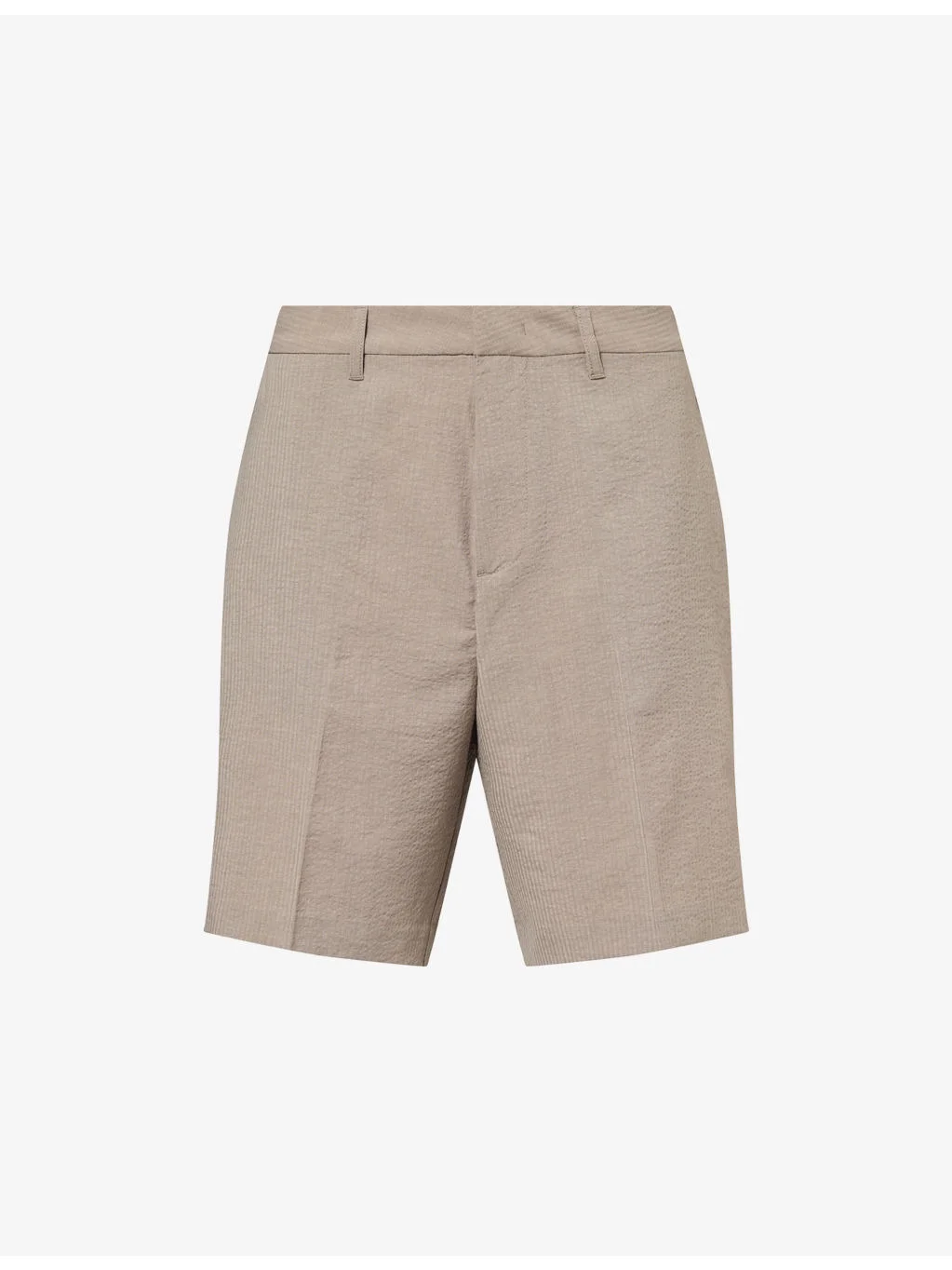 Logo-Plate Seersucker Woven Shorts - 1
