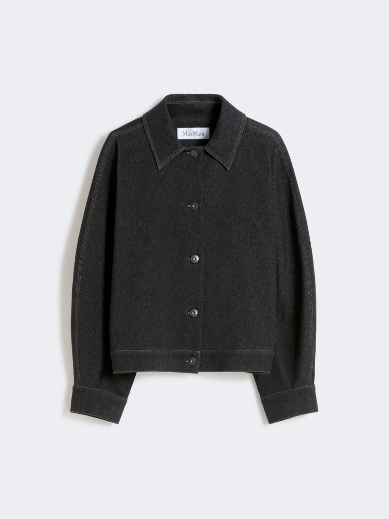 NETTARE Jacket in jersey-effect denim - ULTRAMARINE 1