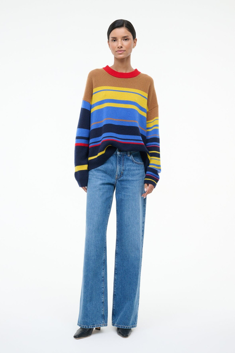 STAUD SERRANO CASHMERE RELAXED CREW ANALOG 4