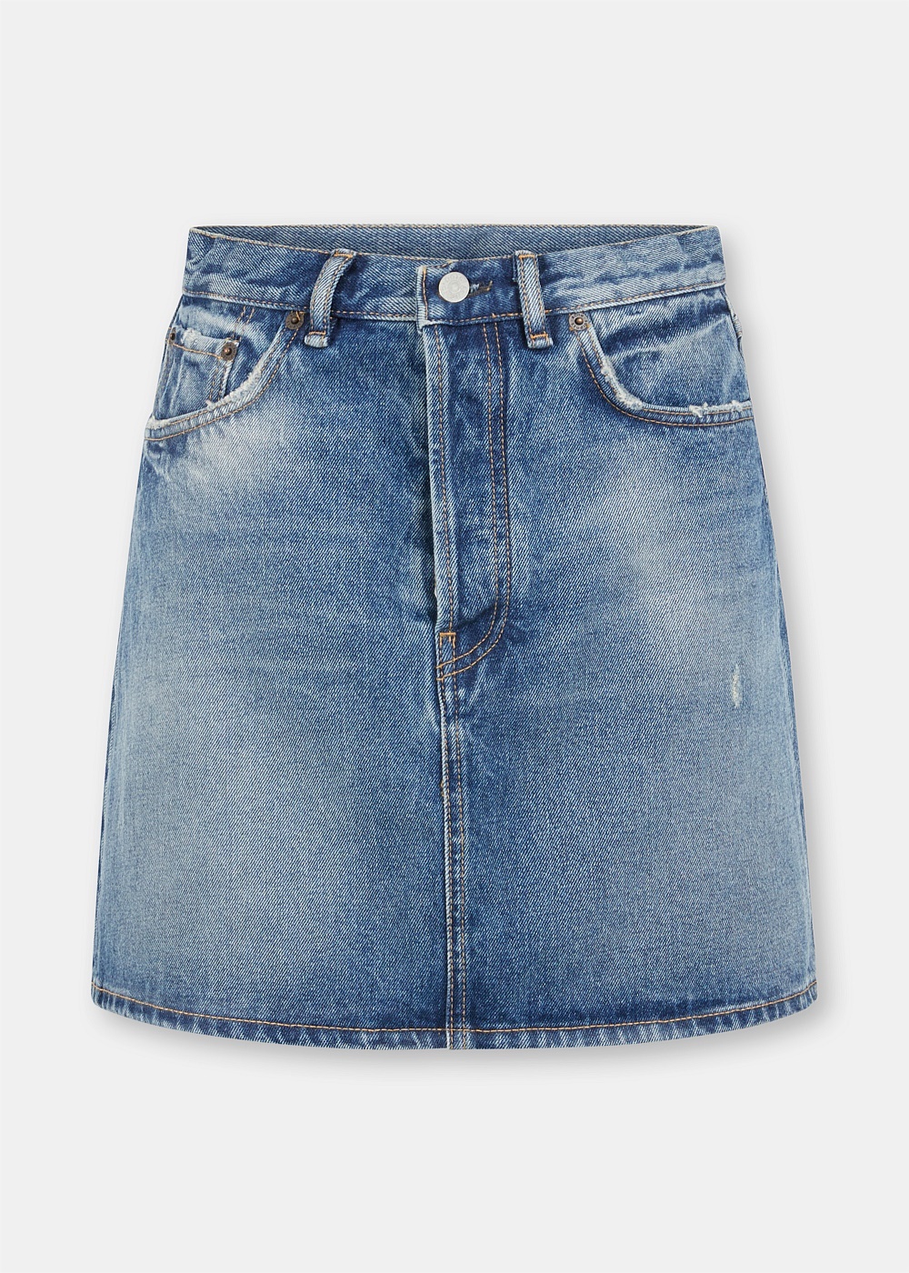 Denim Mini Skirt - 1