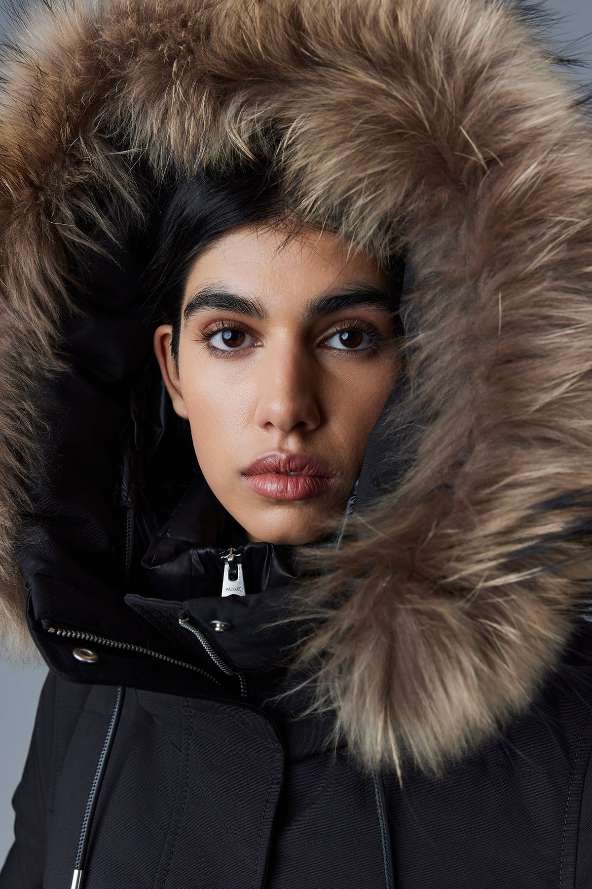 NEFI-F down jacket with removable fur trimmed hood - 5