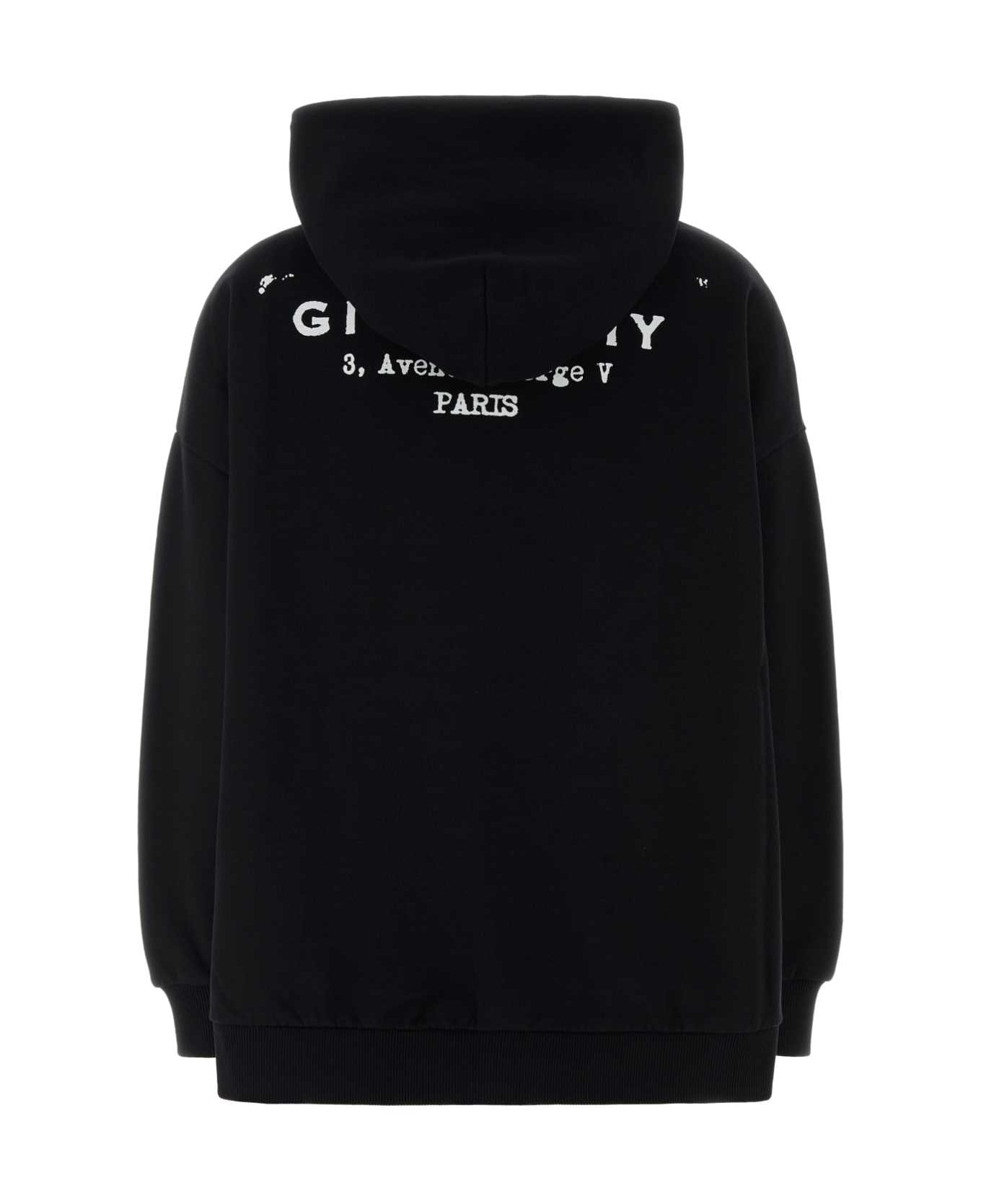 Black Cotton Oversize Sweatshirt - 2