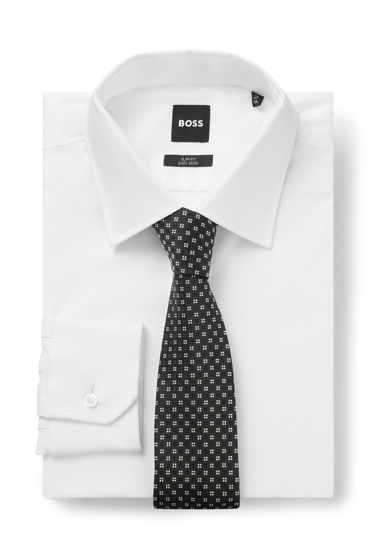SILK-BLEND TIE WITH JACQUARD PATTERN - 3