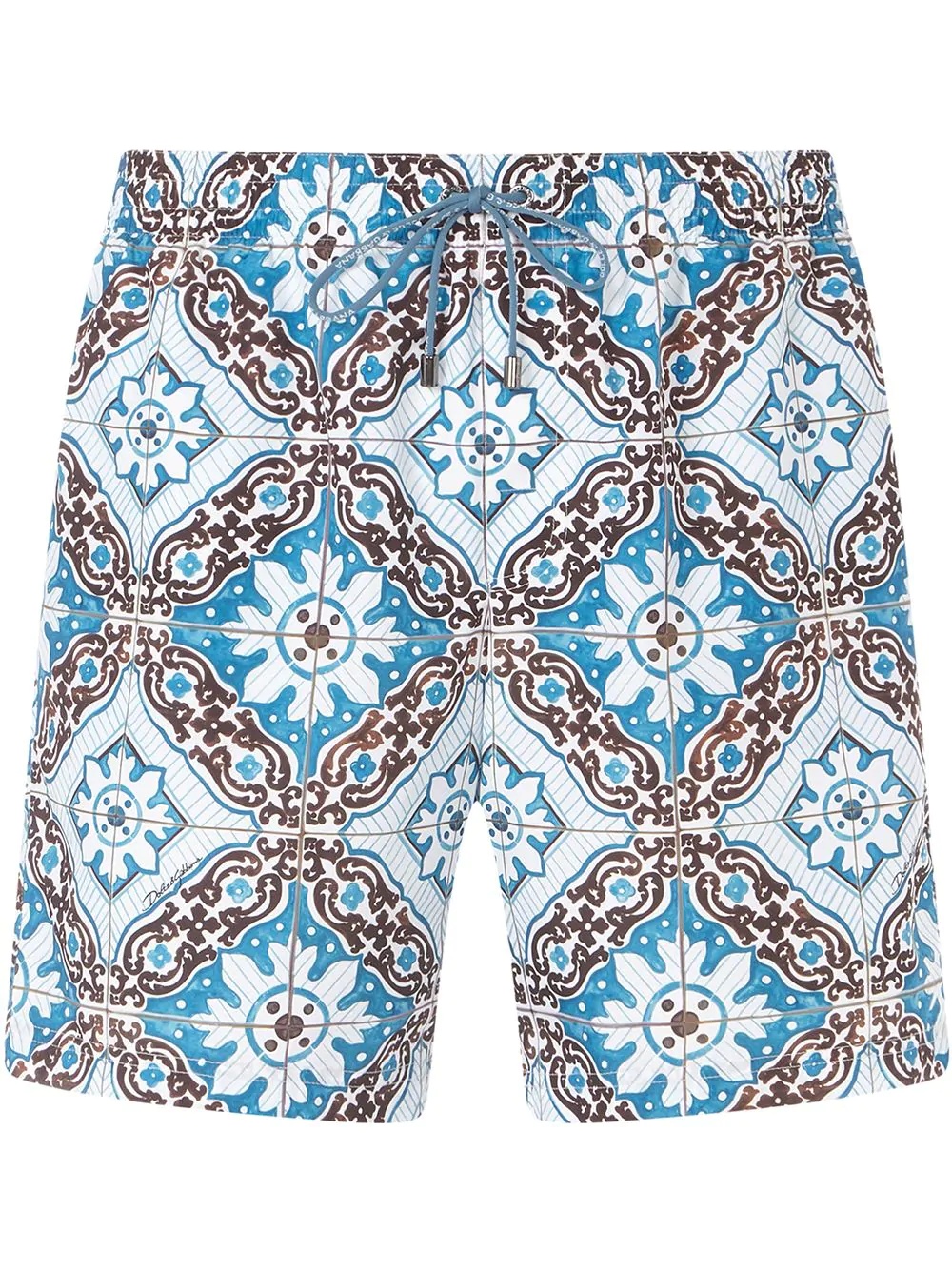 Majolica print swim shorts - 1