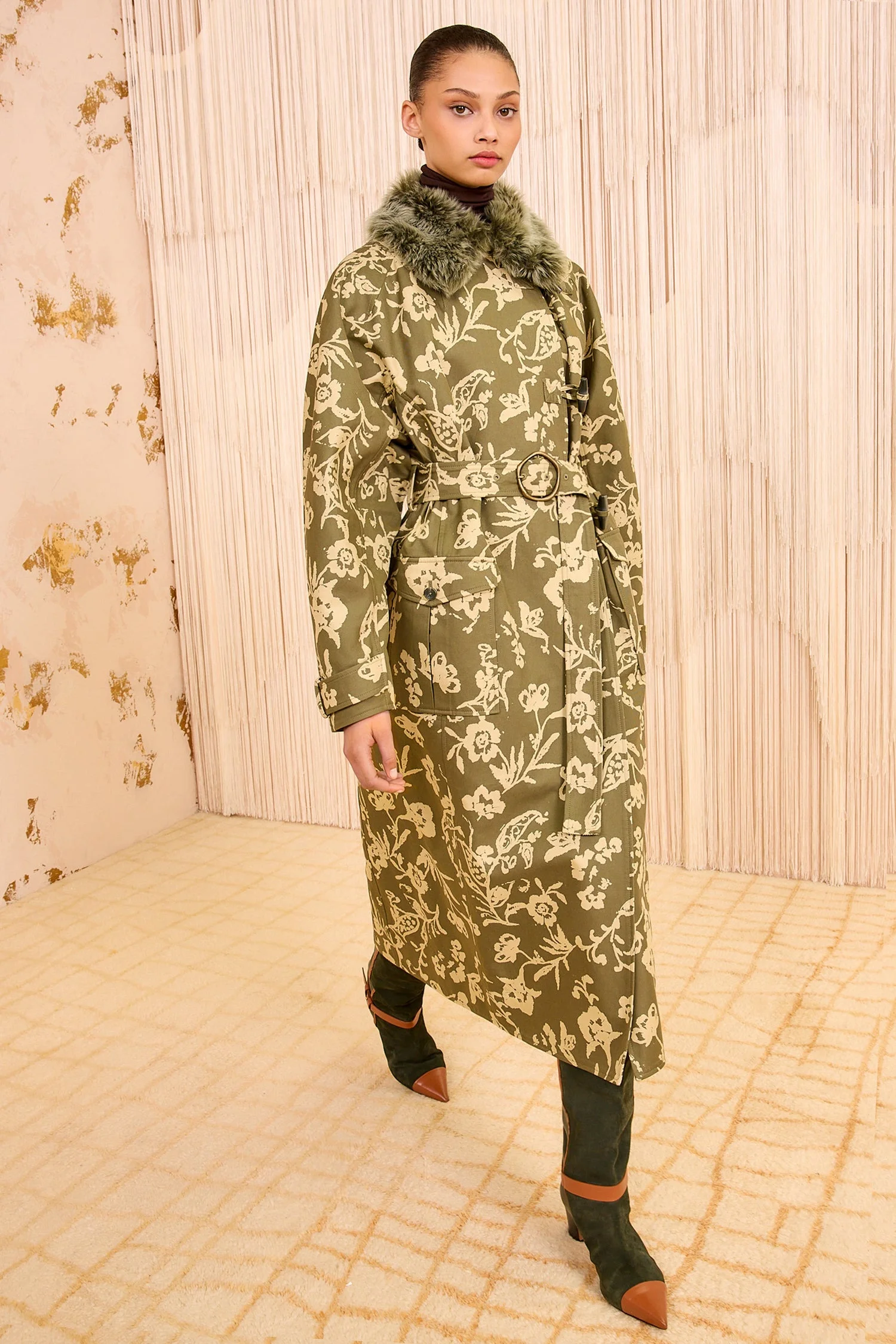 Sigrid Trench Coat with Removeable Collar - 1