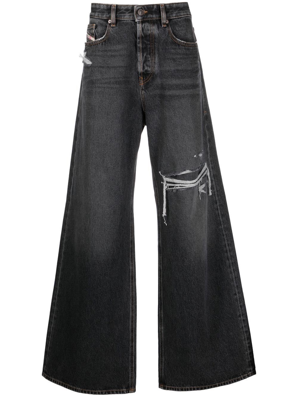 D-Rise ripped straight-leg jeans - 1