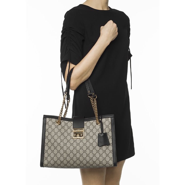 (WMNS) Gucci GG Padlock Series Single-Shoulder Bag Middle-Size Creamy/Brown 479197-KHNKG-9769 - 6
