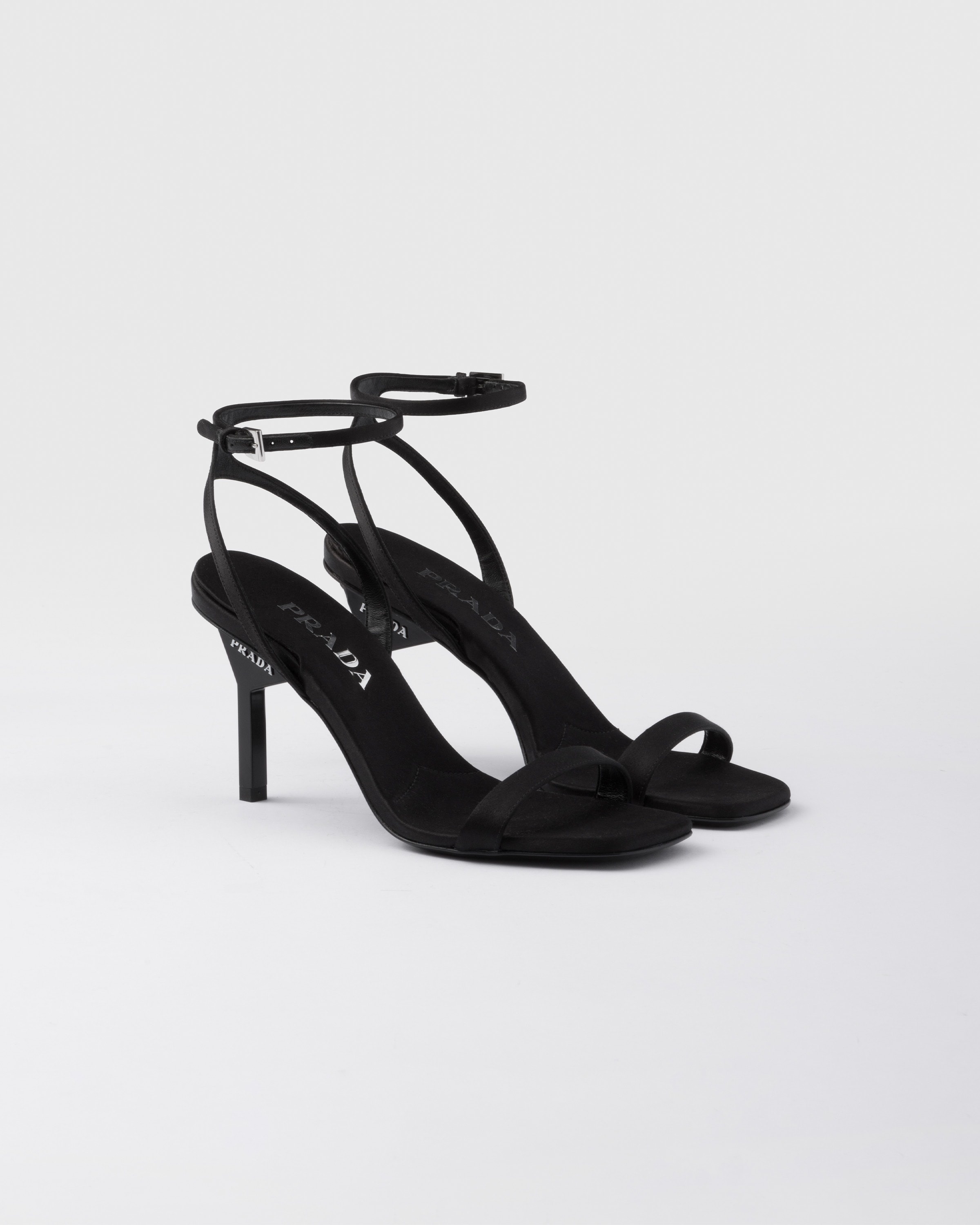 Satin high-heeled sandals - 1