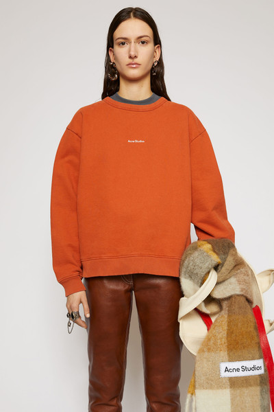 Acne Studios Logo-print sweatshirt pumpkin orange outlook