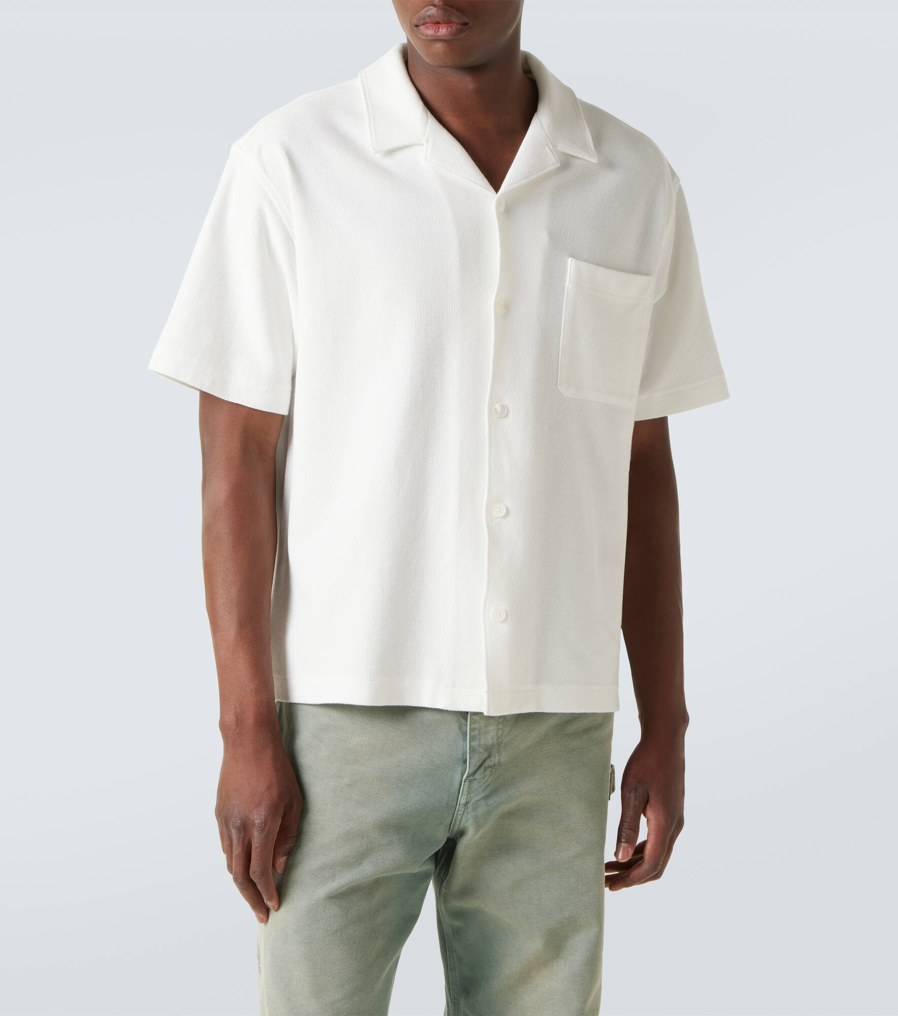 Cotton piqué bowling shirt - 3