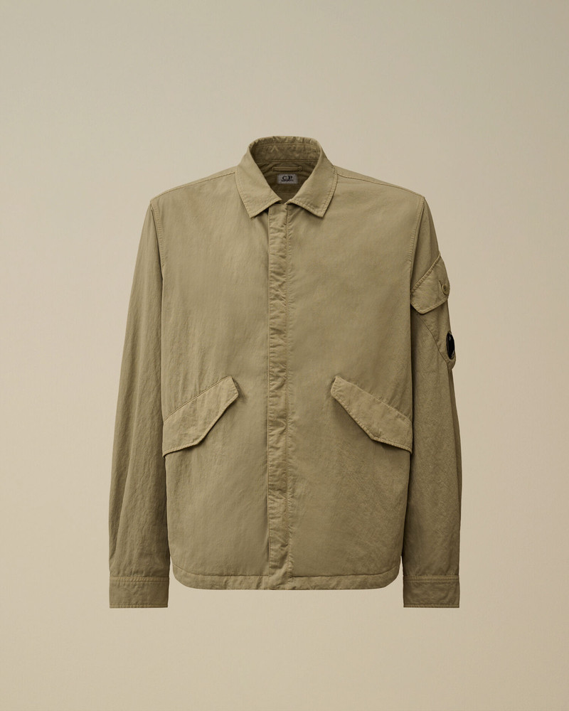 Diagonal Flatt Nylon Zipped Overshirt 1