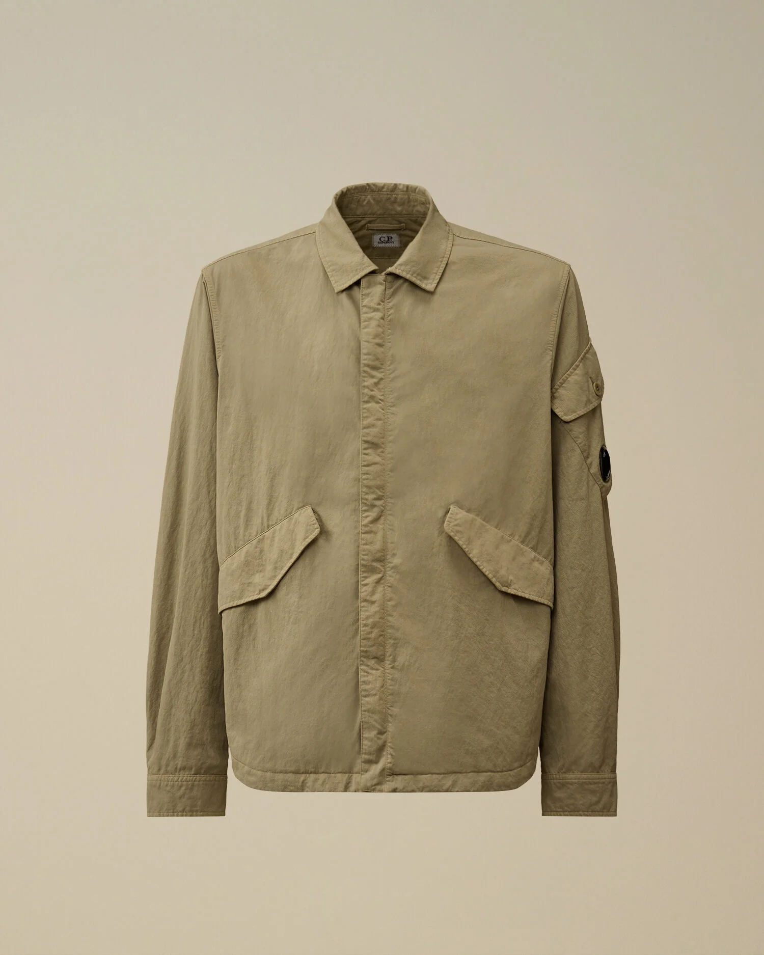 Diagonal Flatt Nylon Zipped Overshirt - 1